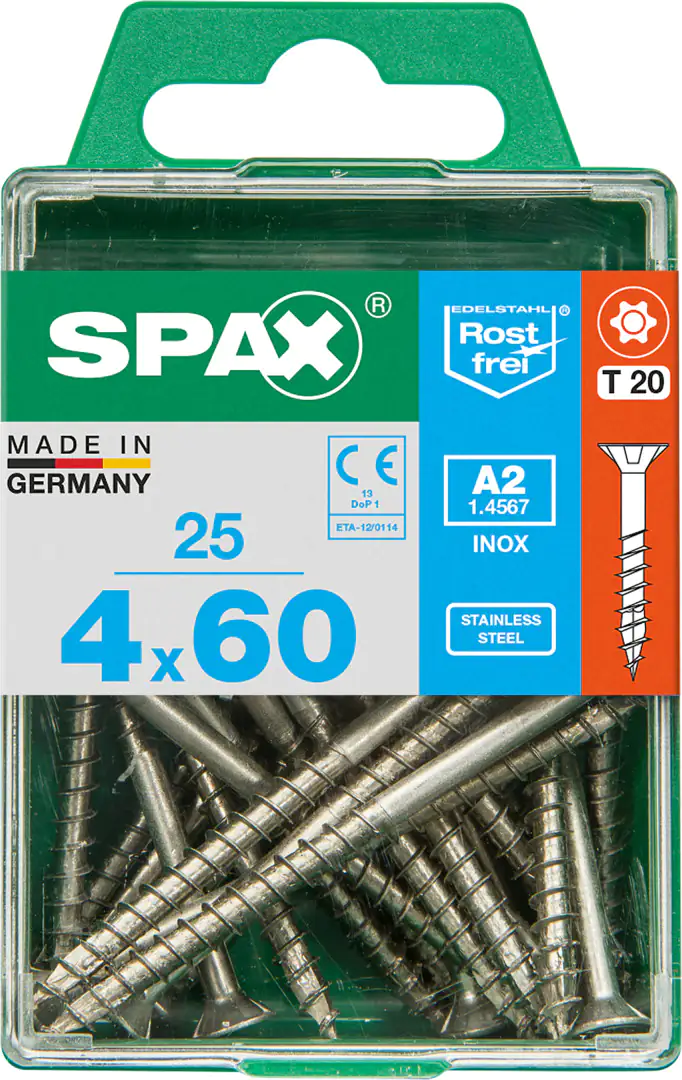 Spax Universalschrauben 4.0 x 60 mm TX 20 - 25 Stk.