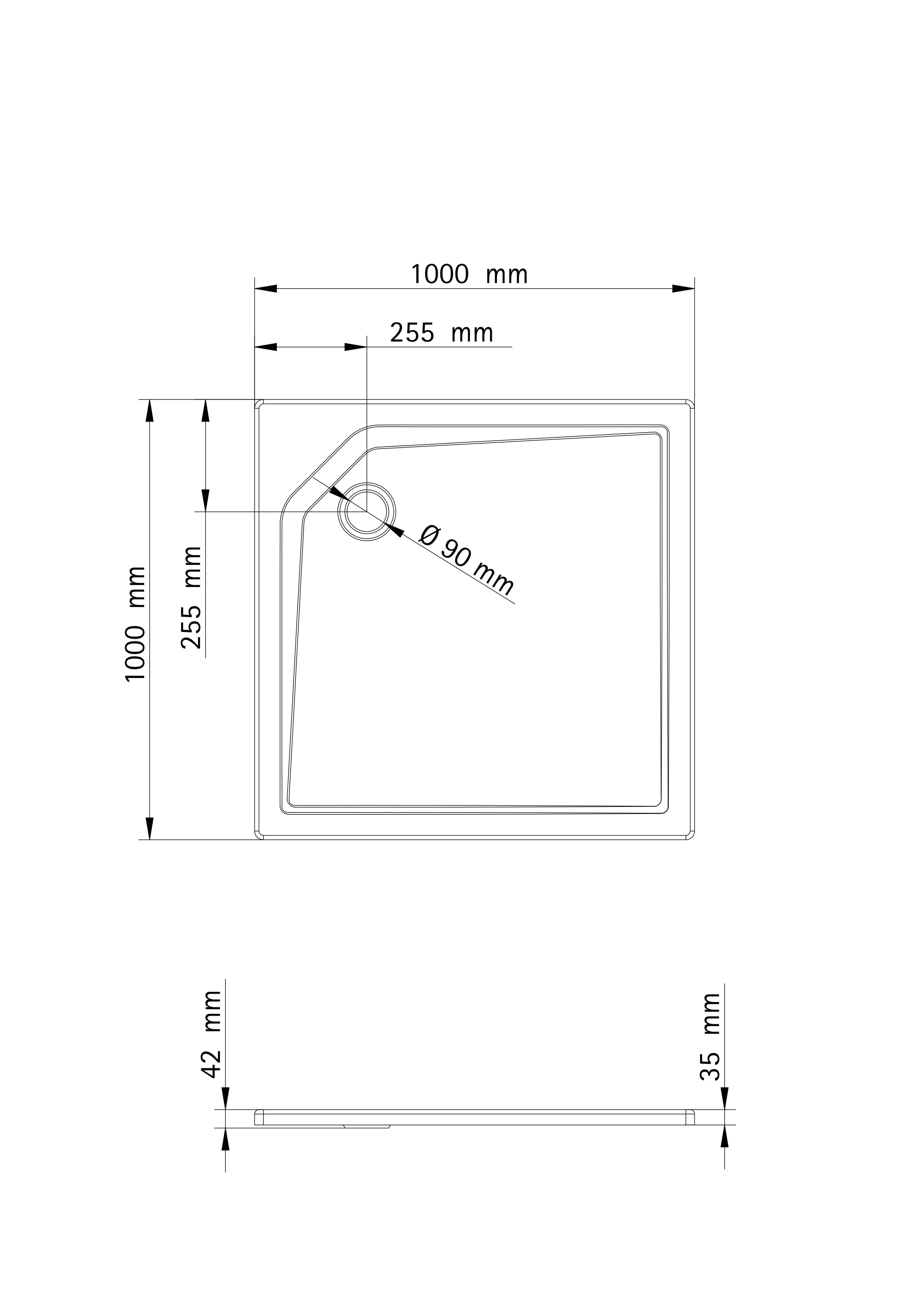 Schulte Duschwanne Sanitär-Acryl 100 x 100 cm alpinweiß