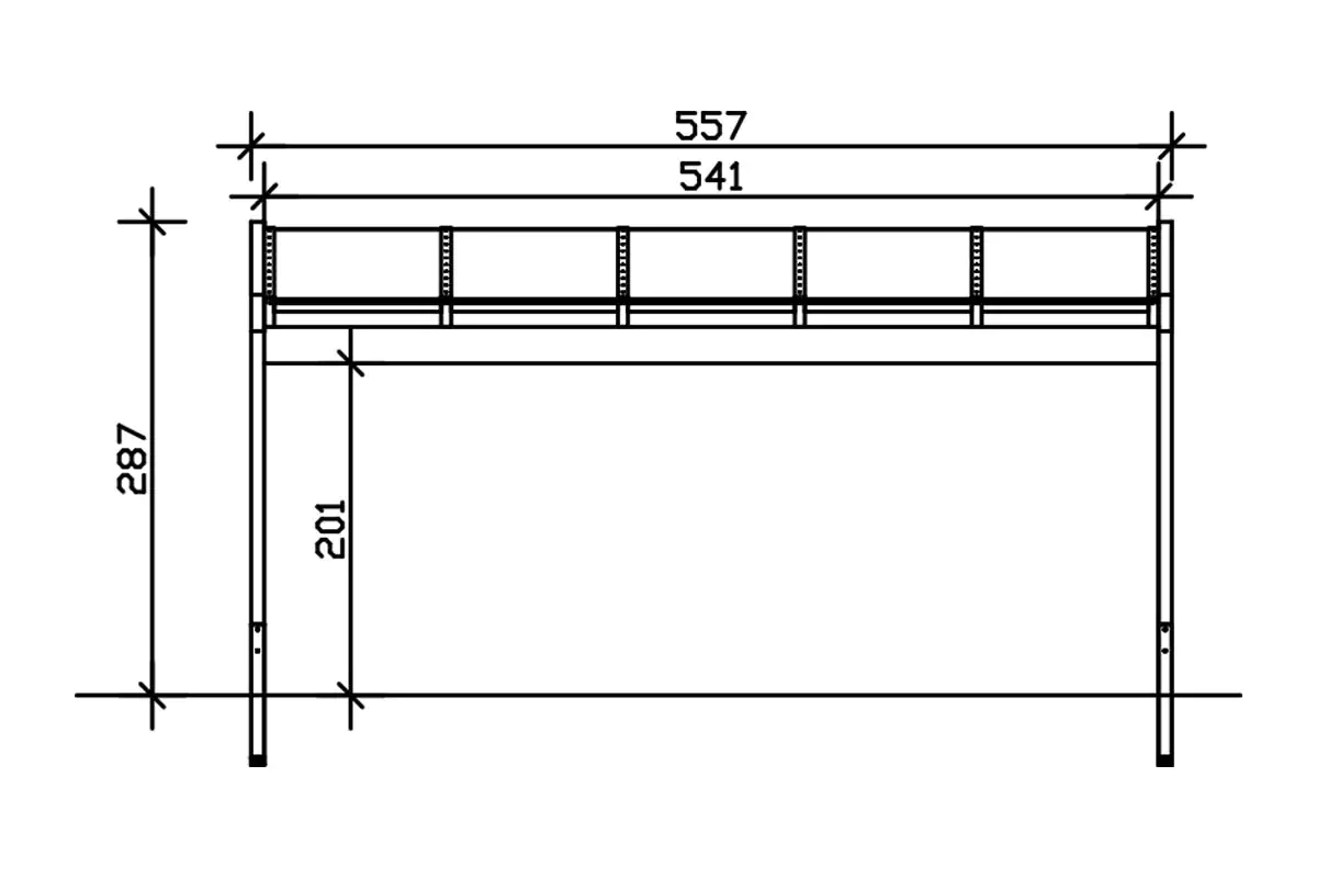 SKAN HOLZ Terrassenüberdachung Novara 557 x 359 cm, Leimholz, natur