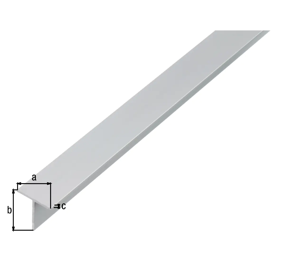 Alberts T-Profil Aluminium weiß 25 x 25 x 2 mm x 2,6 m Alberts T-Profil Aluminium weiß 25 x 25 x 2 mm x 2,6 m