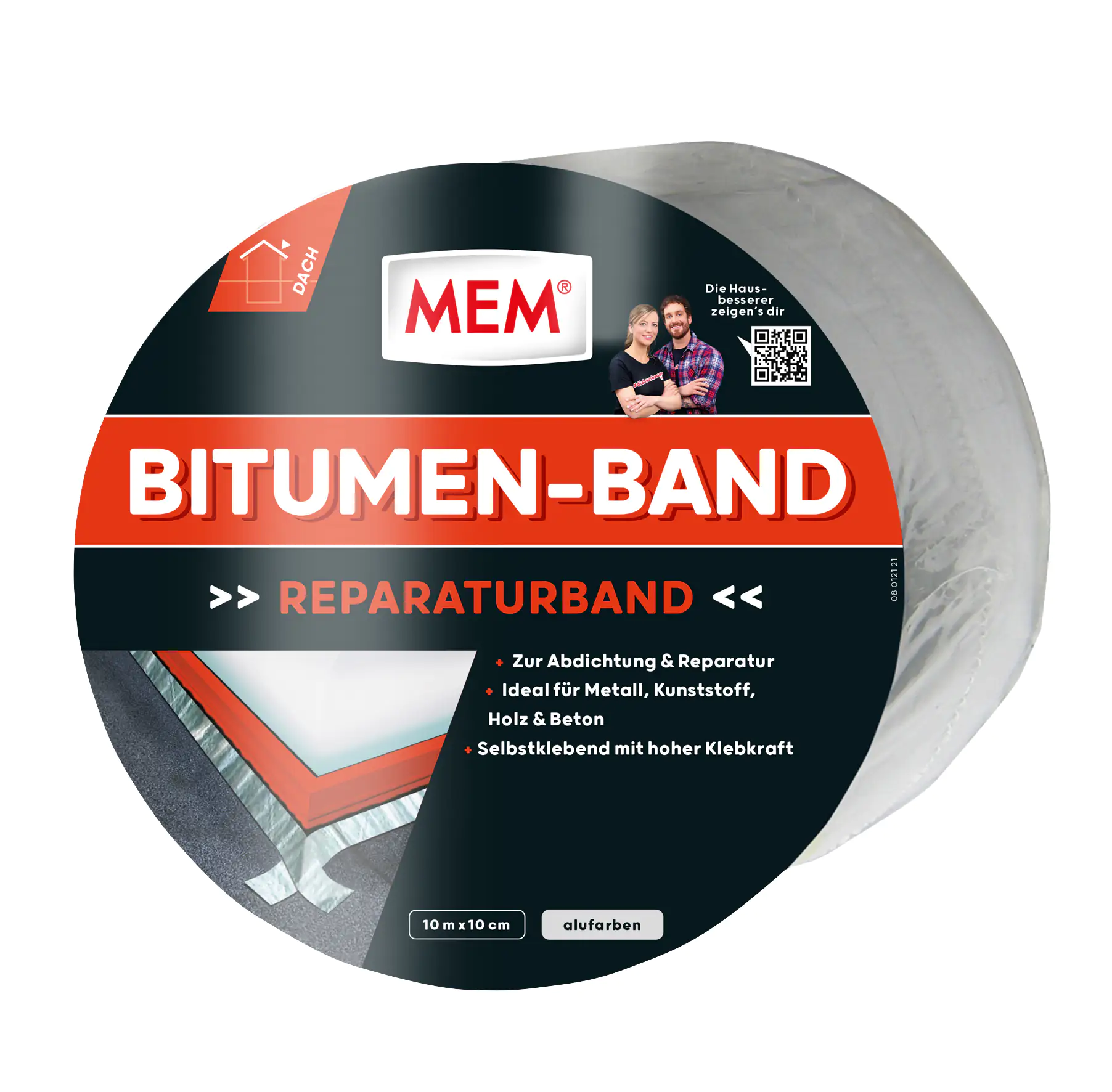 MEM Bitumen-Band 10 m x 10 cm alu