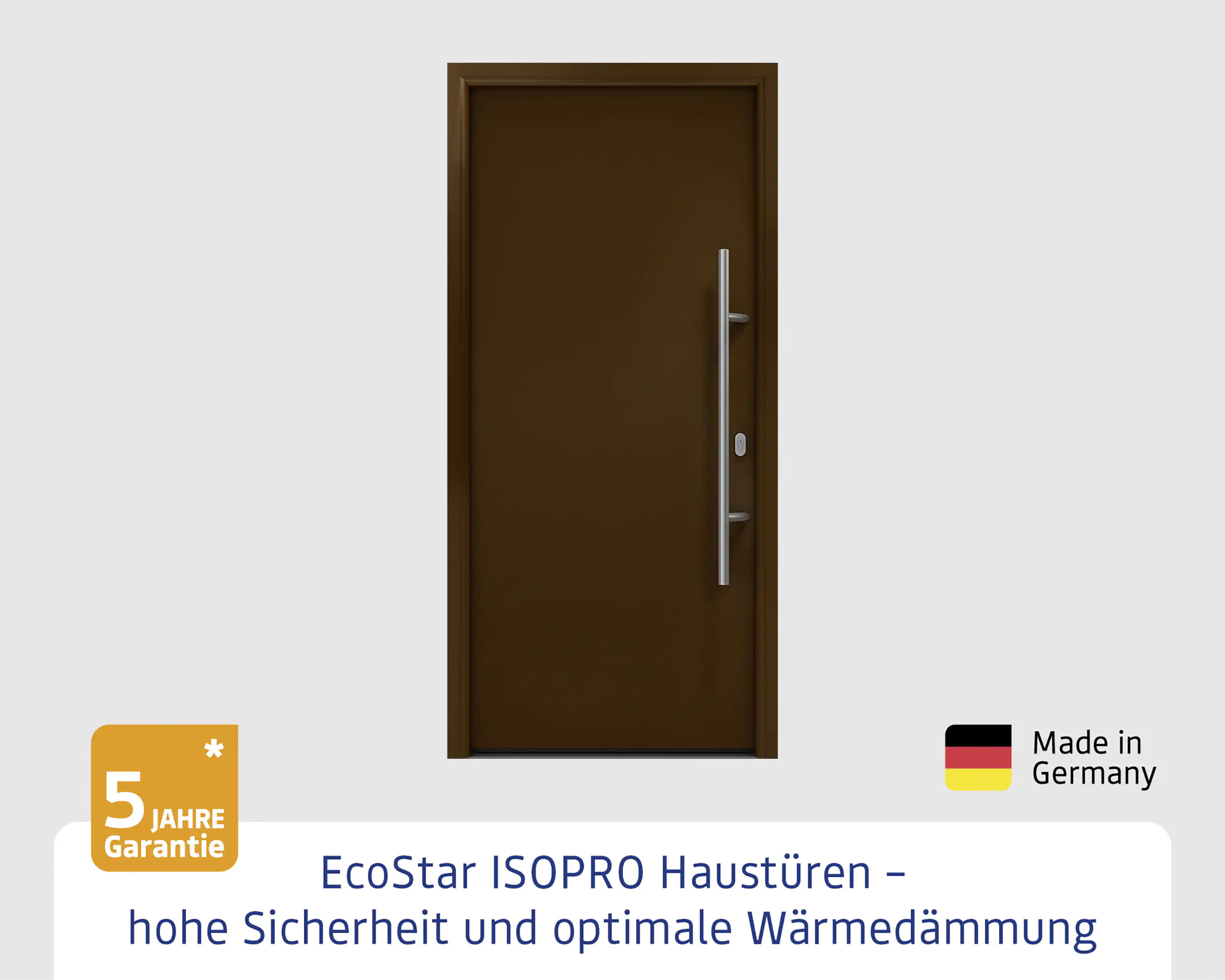 EcoStar Haustür ISOPRO IP 010 terrabraun 110 x 210 cm EcoStar Haustür ISOPRO IP 010 terrabraun 110 x 210 cm
