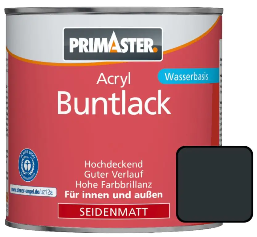 Primaster Acryl Buntlack RAL 7016 750 ml anthrazitgrau seidenmatt
