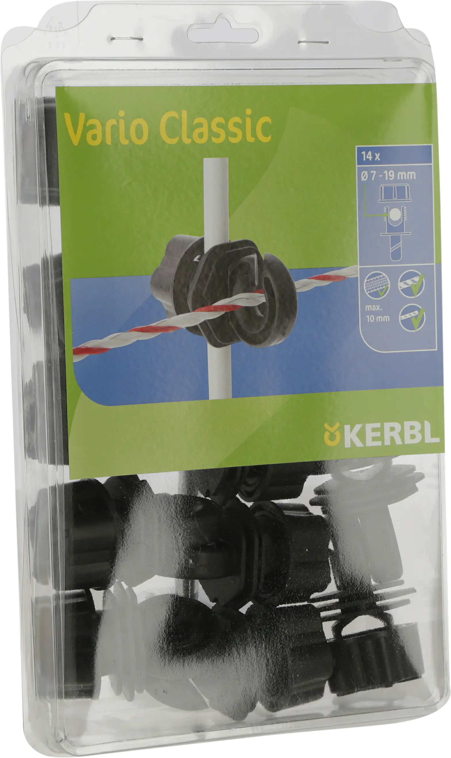 Kerbl Vario Ringisolator 14 Stück für Pfähle von 7-19 mm