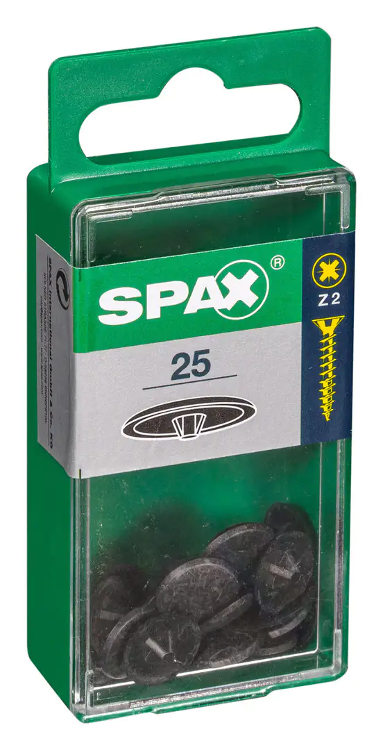 Spax Abdeckkappen schwarz zum stecken - 25 Stk.