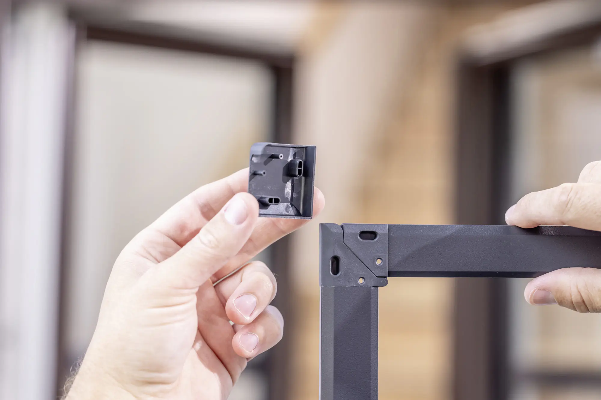 Windhager IS Fliegenschutz-Fenster Click & Protect 130 x 140 cm schwarz/anthrazit