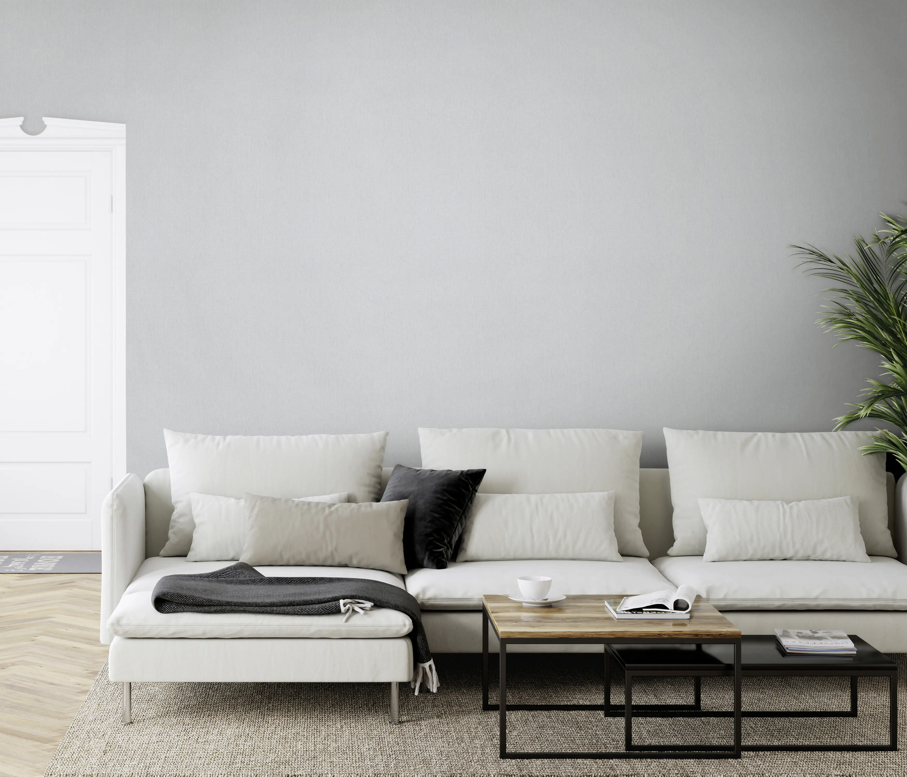 Erismann Vliestapete Uni grau 10,05 x 0,53 m