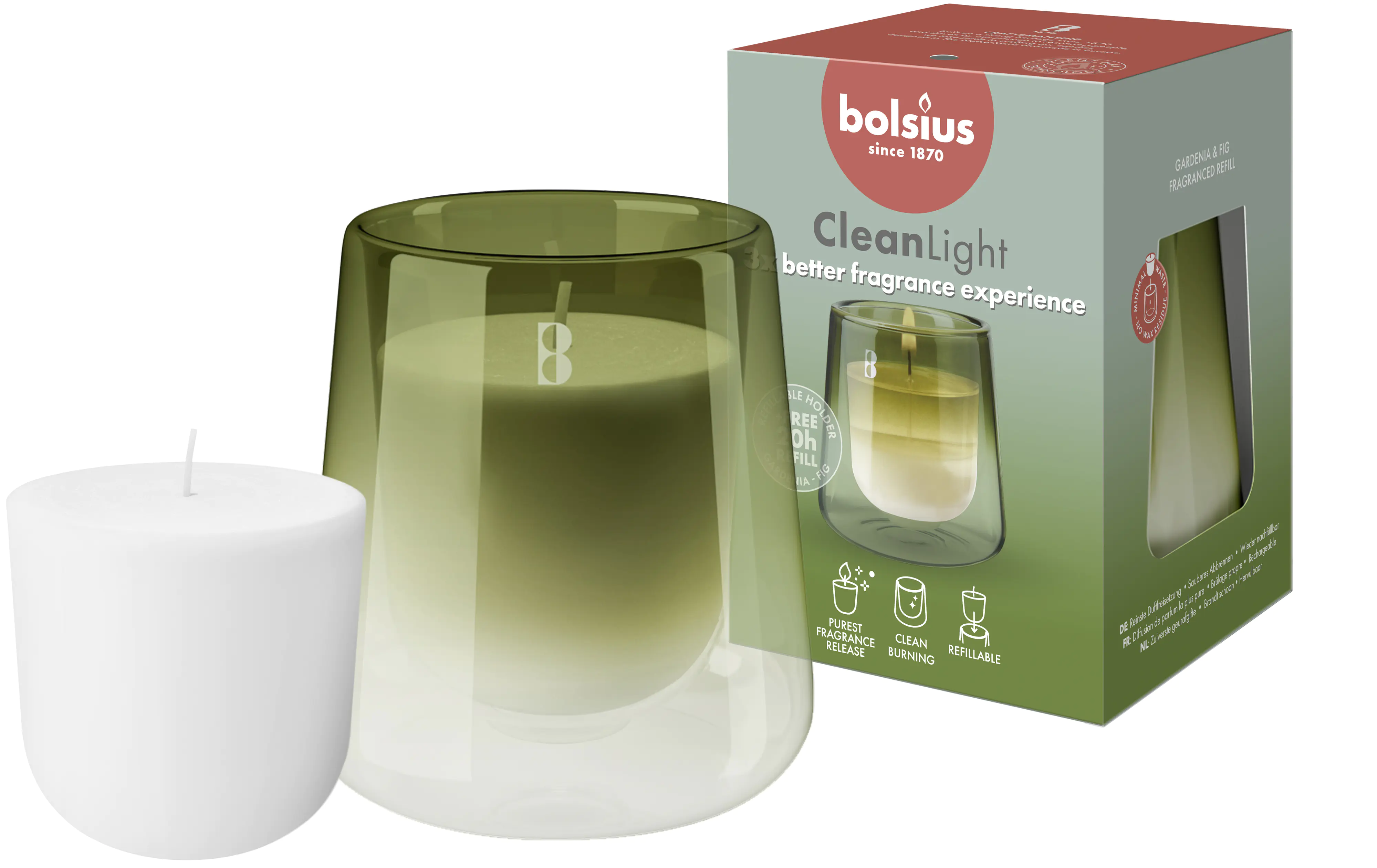 Bolsius Cleanlight Starterkit Gardenia & Feige Bolsius Cleanlight Starterkit Gardenia & Feige