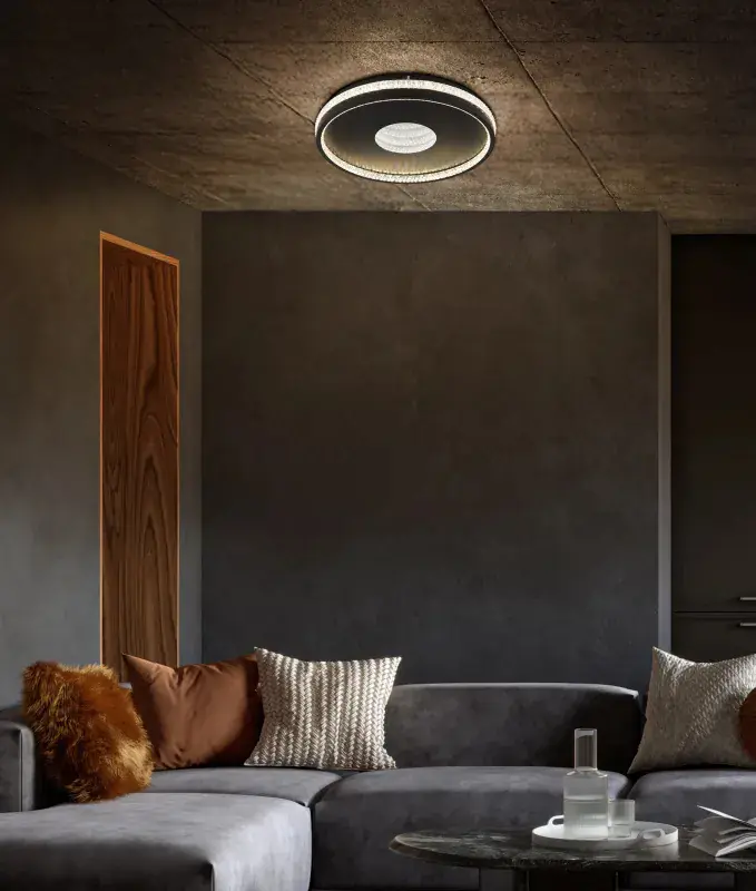 Globo Deckenleuchte Shirley Ø 41 x 6,5 cm schwarz CCT