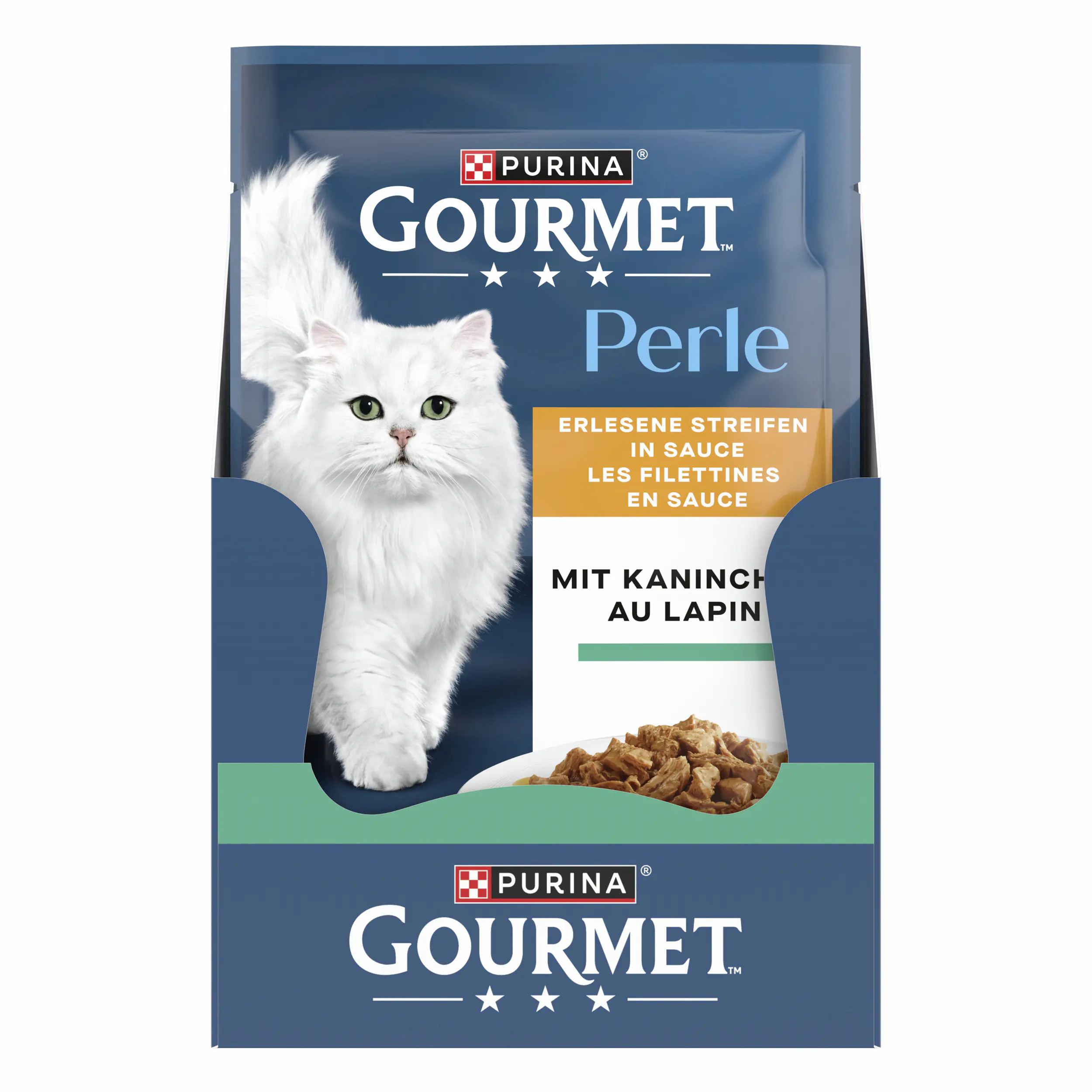 Gourmet Perle Erlesene Streifen mit Kaninchen 85 g