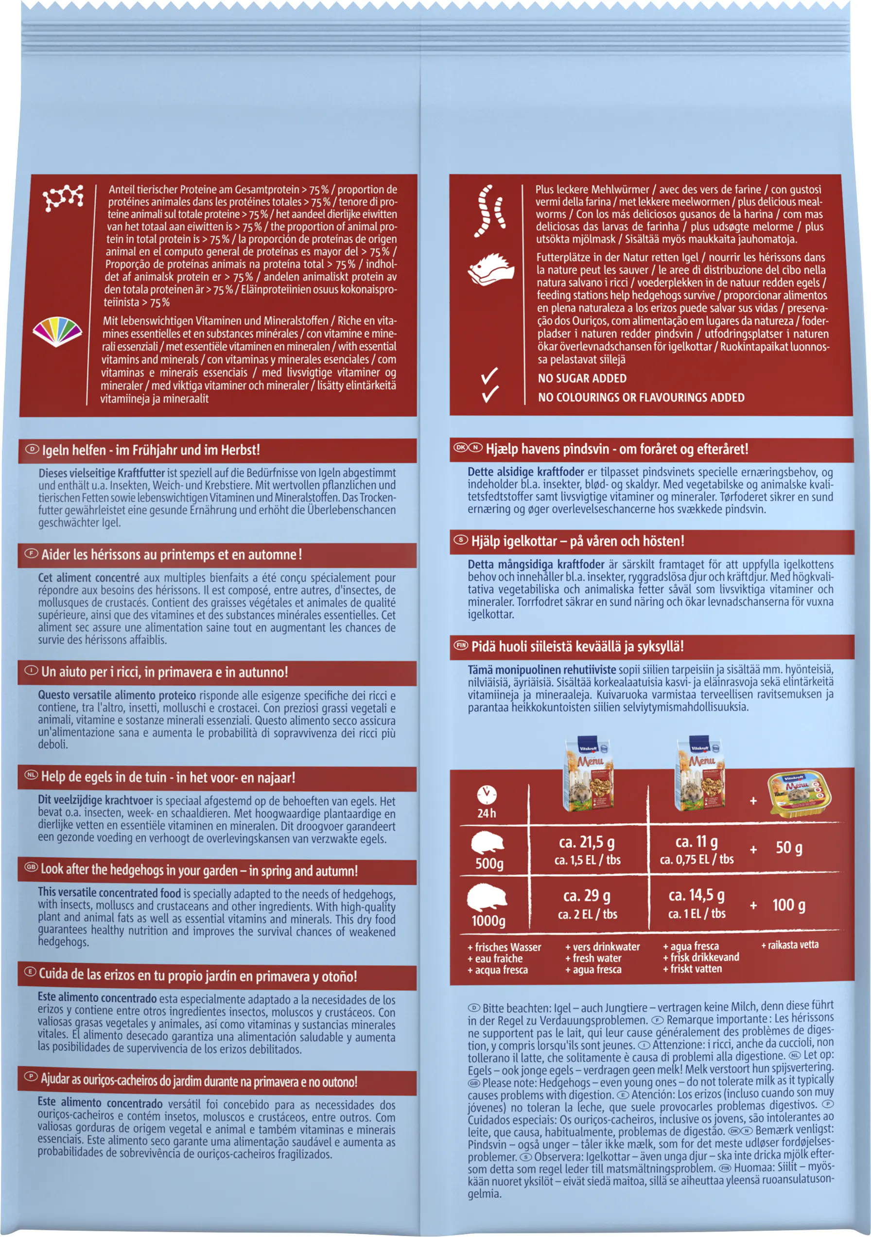 Vitakraft Igelfutter Menü 2,5 kg