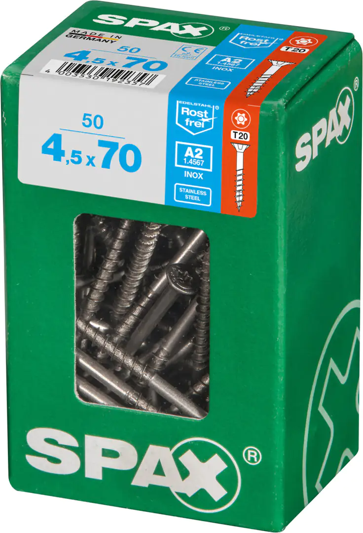Spax Universalschrauben 4.5 x 70 mm TX 20 - 50 Stk.