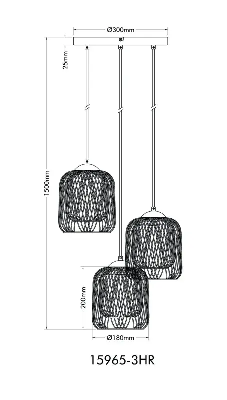 Globo Hängeleuchte Dichti 39,4 x 150 cm Ø x H sandfarben matt