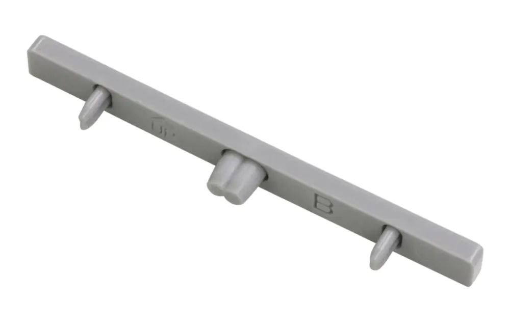 Gardinia Endstück Aluminium, 3-läufig, grau