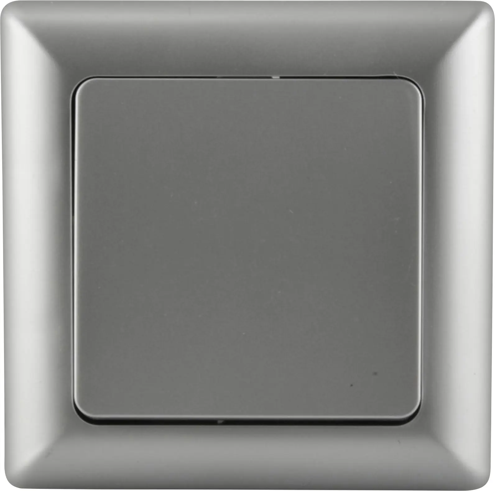 Unitec Aus-Wechselschalter mit Rahmen silber, Serie Genua