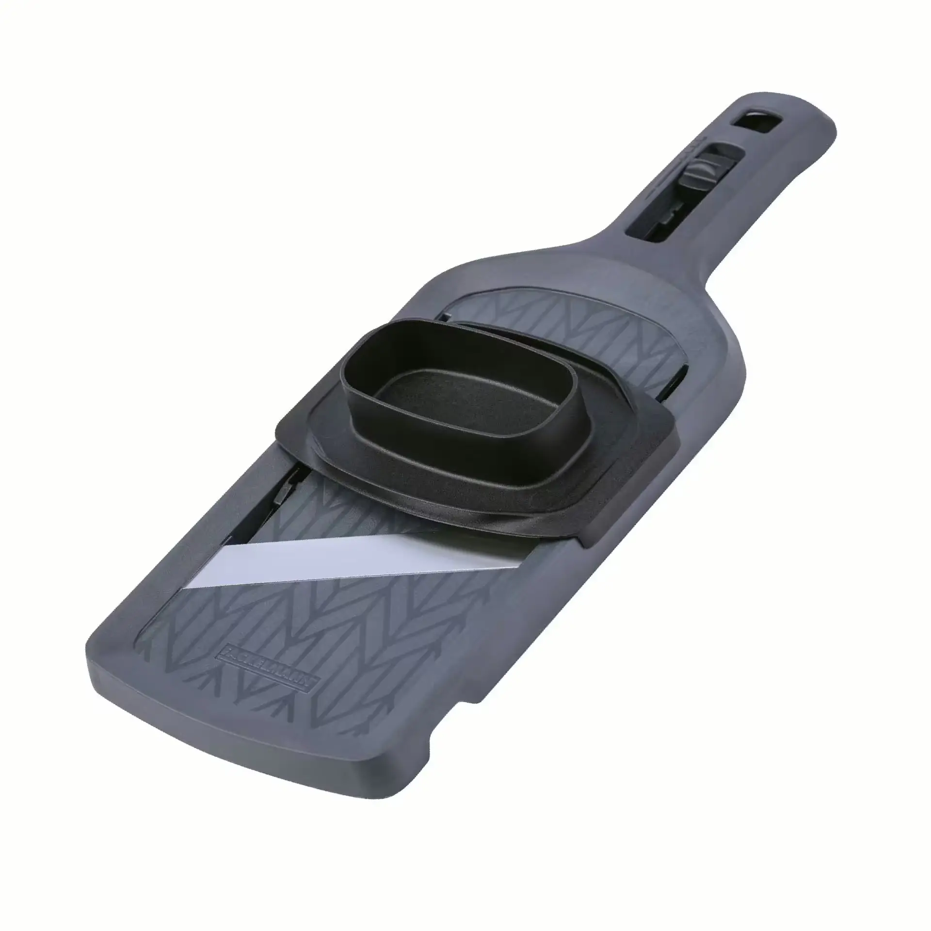 Fackelmann Gemüsehobel mit Restehalter aschgrau