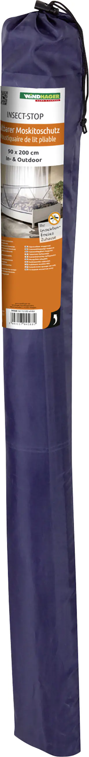 Windhager IS Falt-Moskitonetz 180 x 200 cm weiß/anthrazit