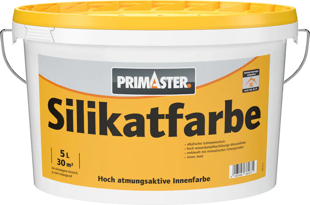 Primaster Silikatfarbe 5 L weiß stumpfmatt