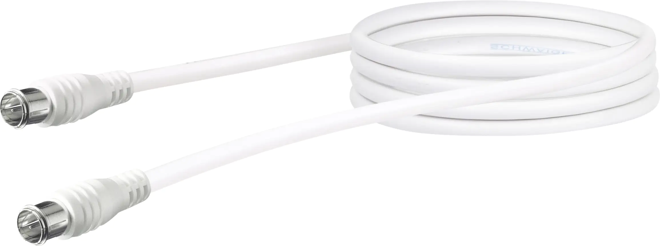 Schwaiger SAT Anschlusskabel KVCQ15 532 (75dB) F Quick weiß, 1,5m, 1x F Stecker / 1x F Stecker