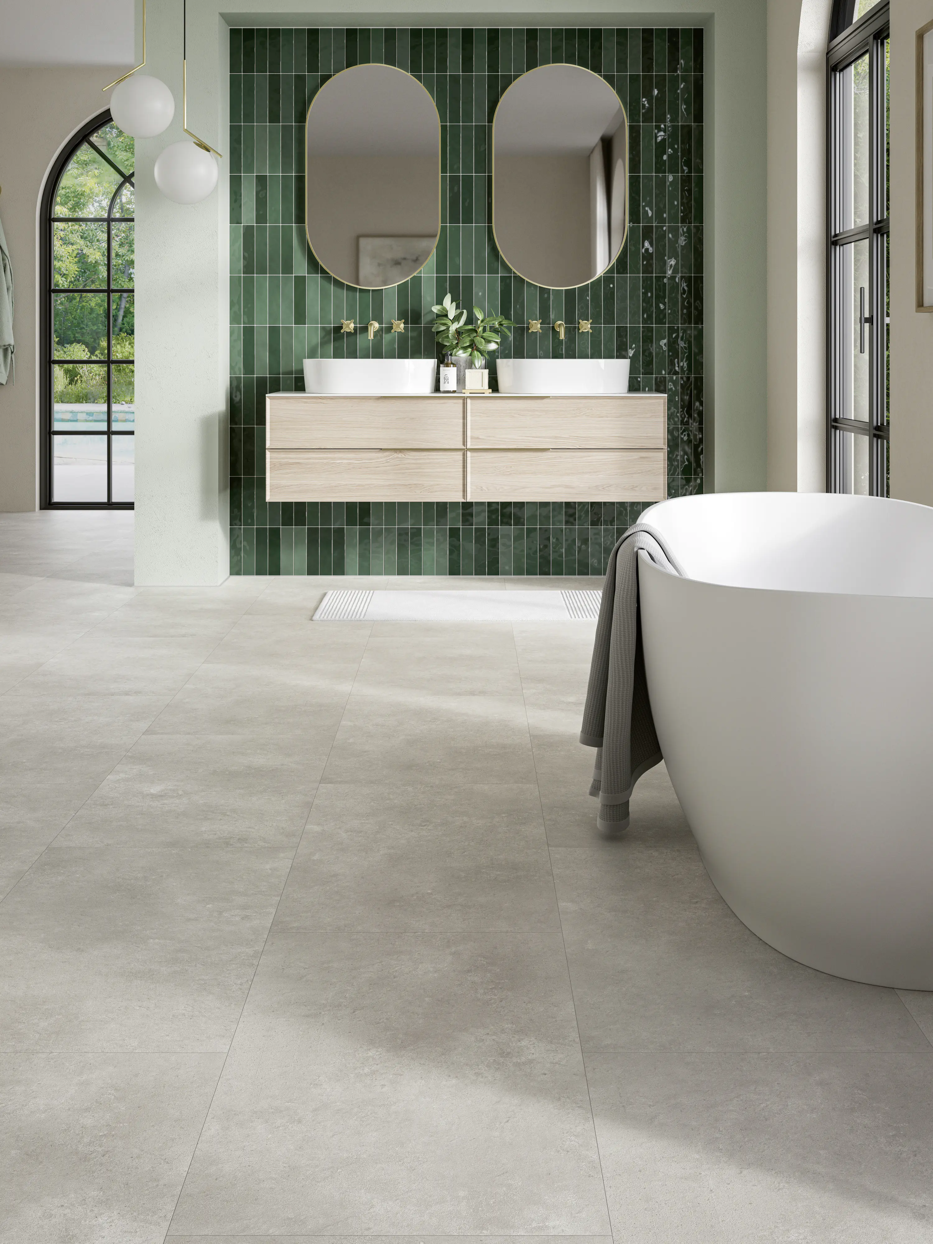 Parador Vinylboden mit Trittschalldämmung Basic 5.3 Stein Trafalgar hellgrau Mineralstruktur