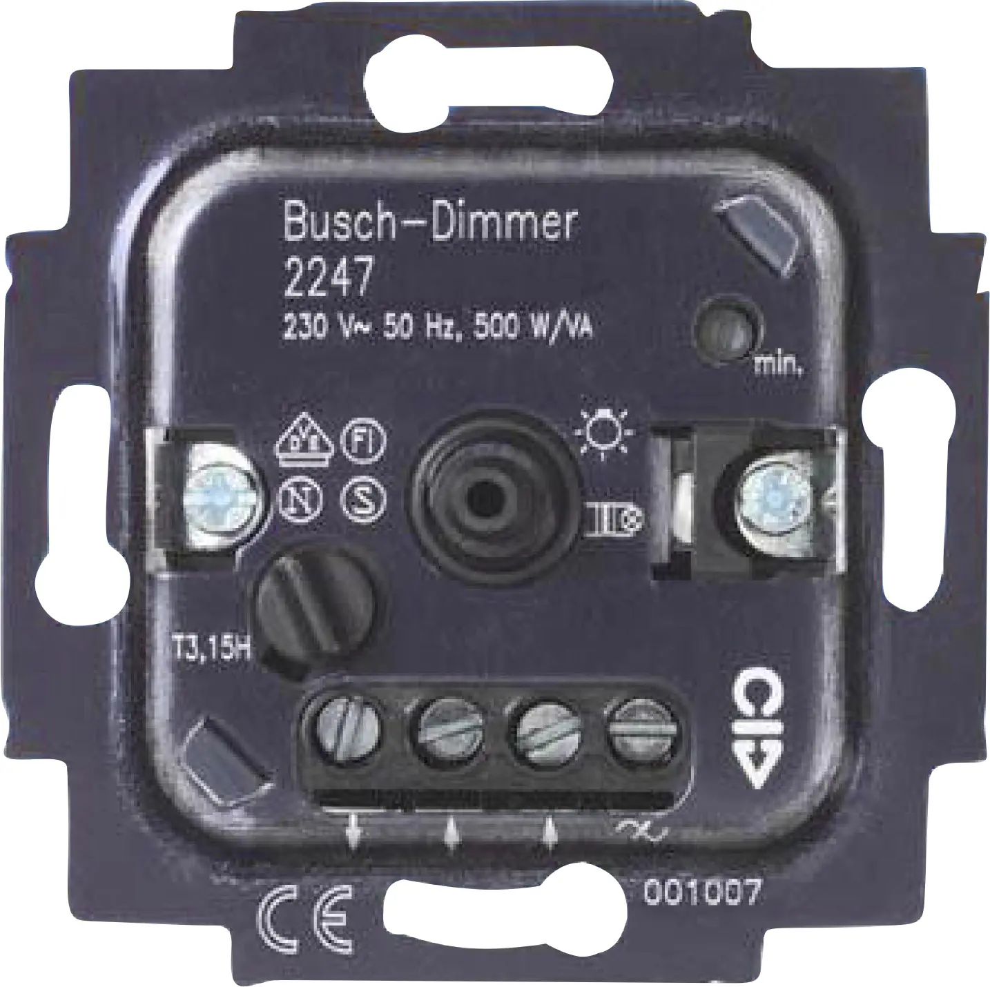 Busch-Jaeger Dimmereinsatz für Glüh- und Halogenlampen 20-500 Watt, 2247 U Busch-Jaeger Dimmereinsatz für Glüh- und Halogenlampen 20-500 Watt, 2247 U