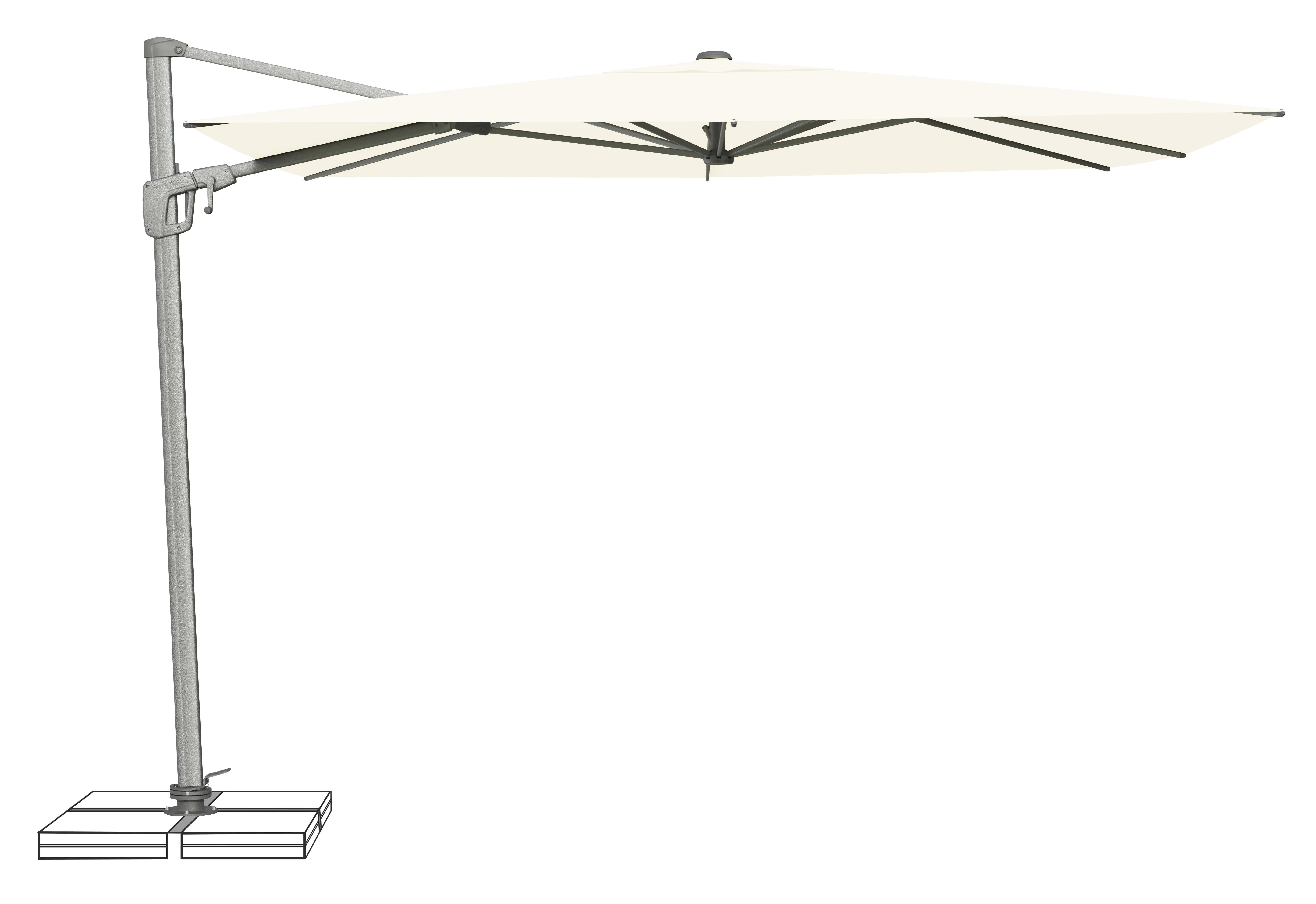 Suncomfort Sonnenschirm Sunflex beige 300 x 300 cm 