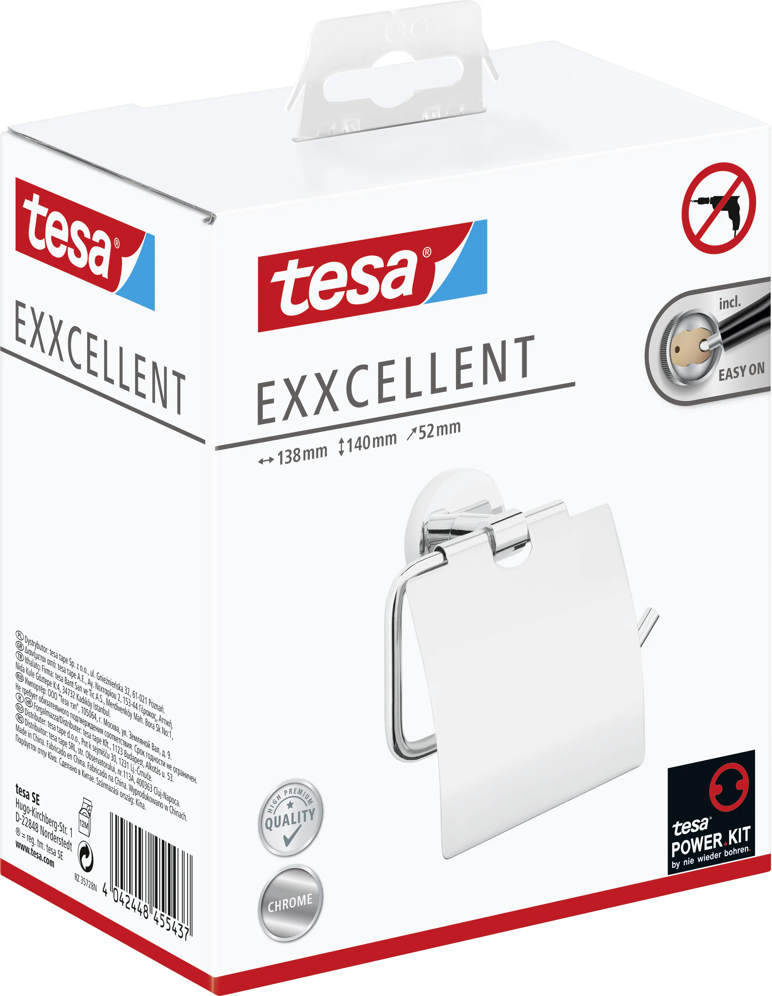 tesa Papierrollenhalter mit Deckel Exxcellent
