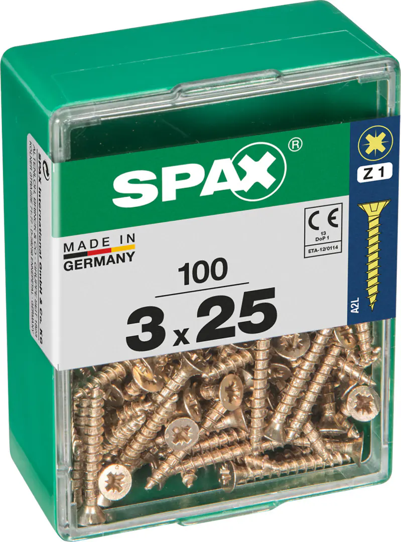 Spax Universalschrauben 3.0 x 25 mm PZ 1 - 100 Stk.