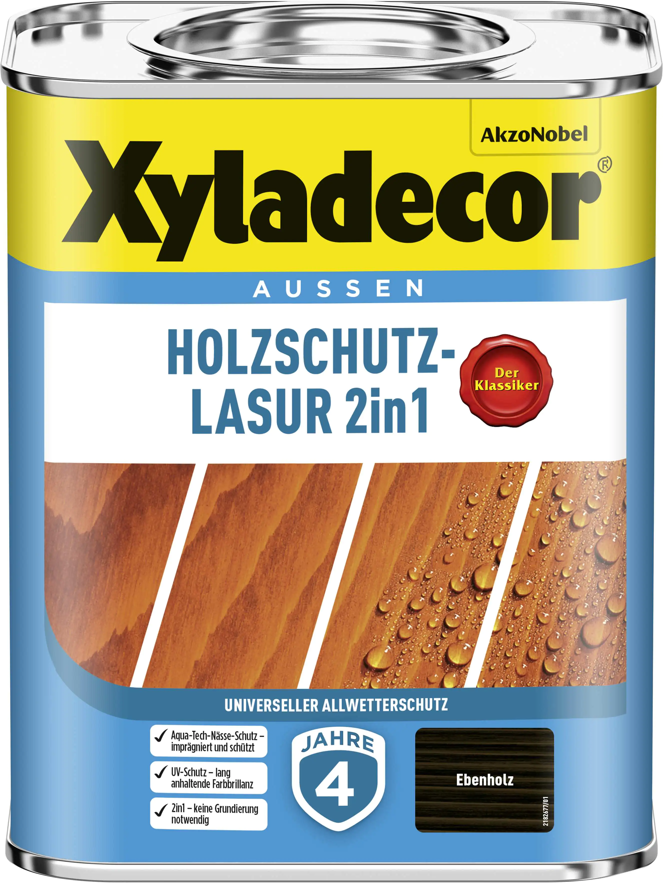 Xyladecor Holzschutzlasur 750 ml ebenholz 2in1