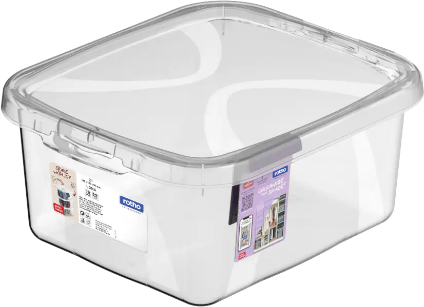 Rotho Aufbewahrungsbox Lona inkl. Deckel 2 L transparent Rotho Aufbewahrungsbox Lona inkl. Deckel 2 L transparent