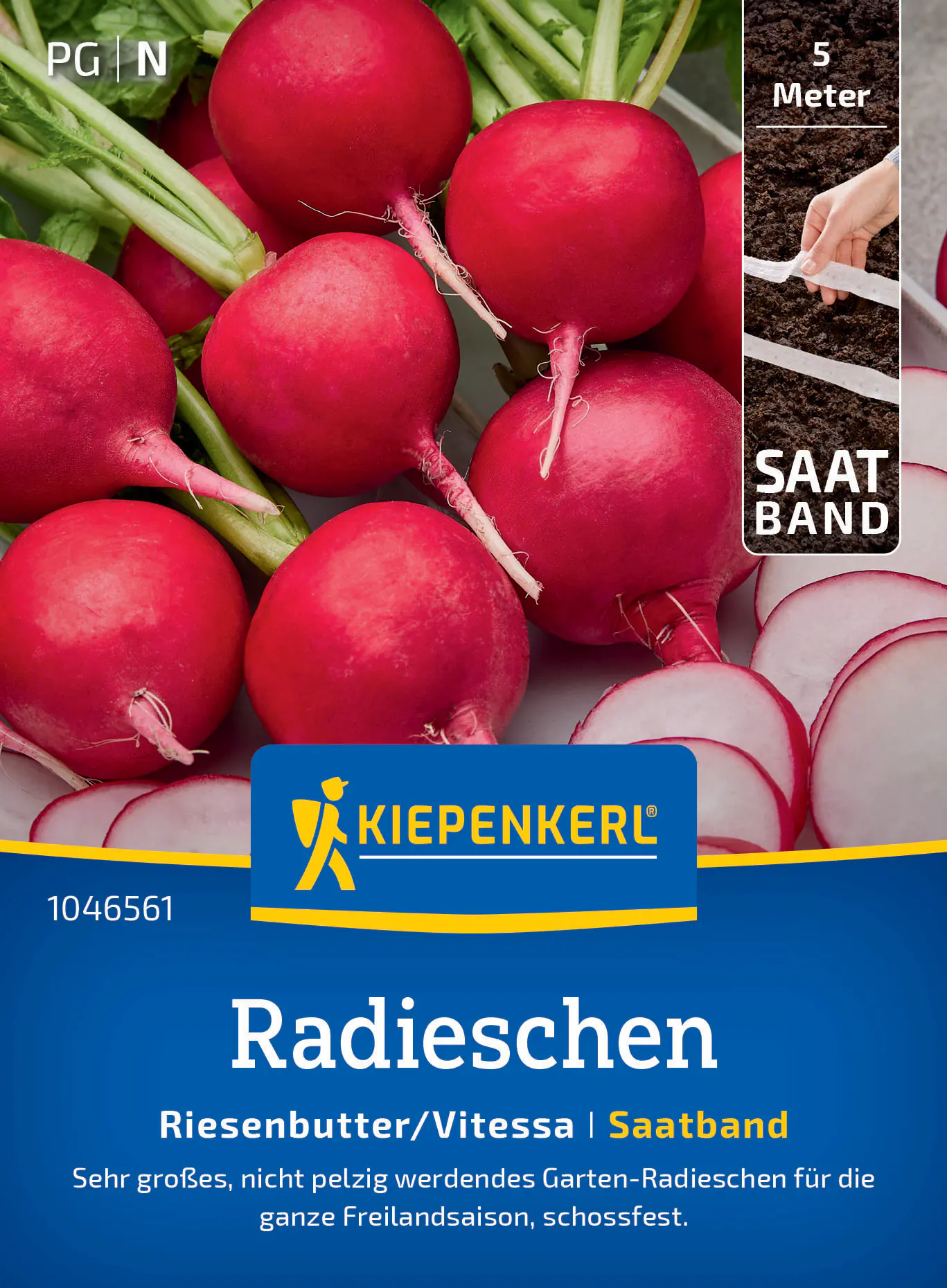 Kiepenkerl Saatgut Radieschen Riesenbutter/Vitessa für bis zu 5 lfd. Meter