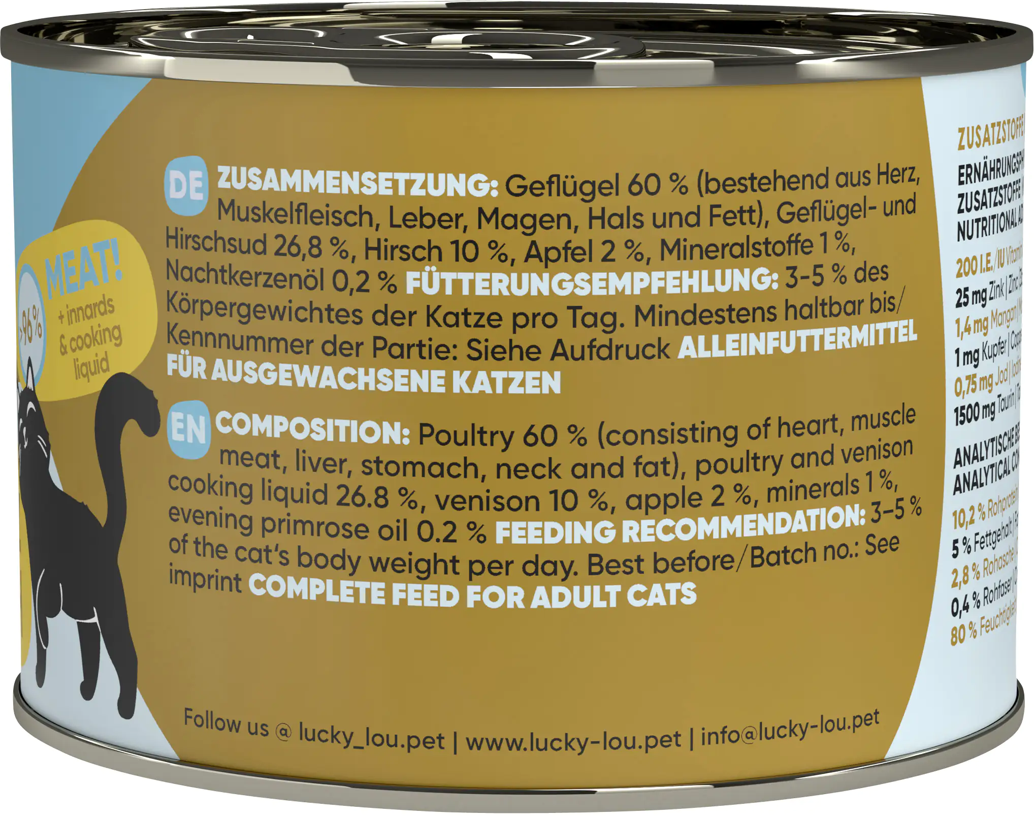 Lucky Lou Lifestage Adult Geflügel und Hirsch 200g