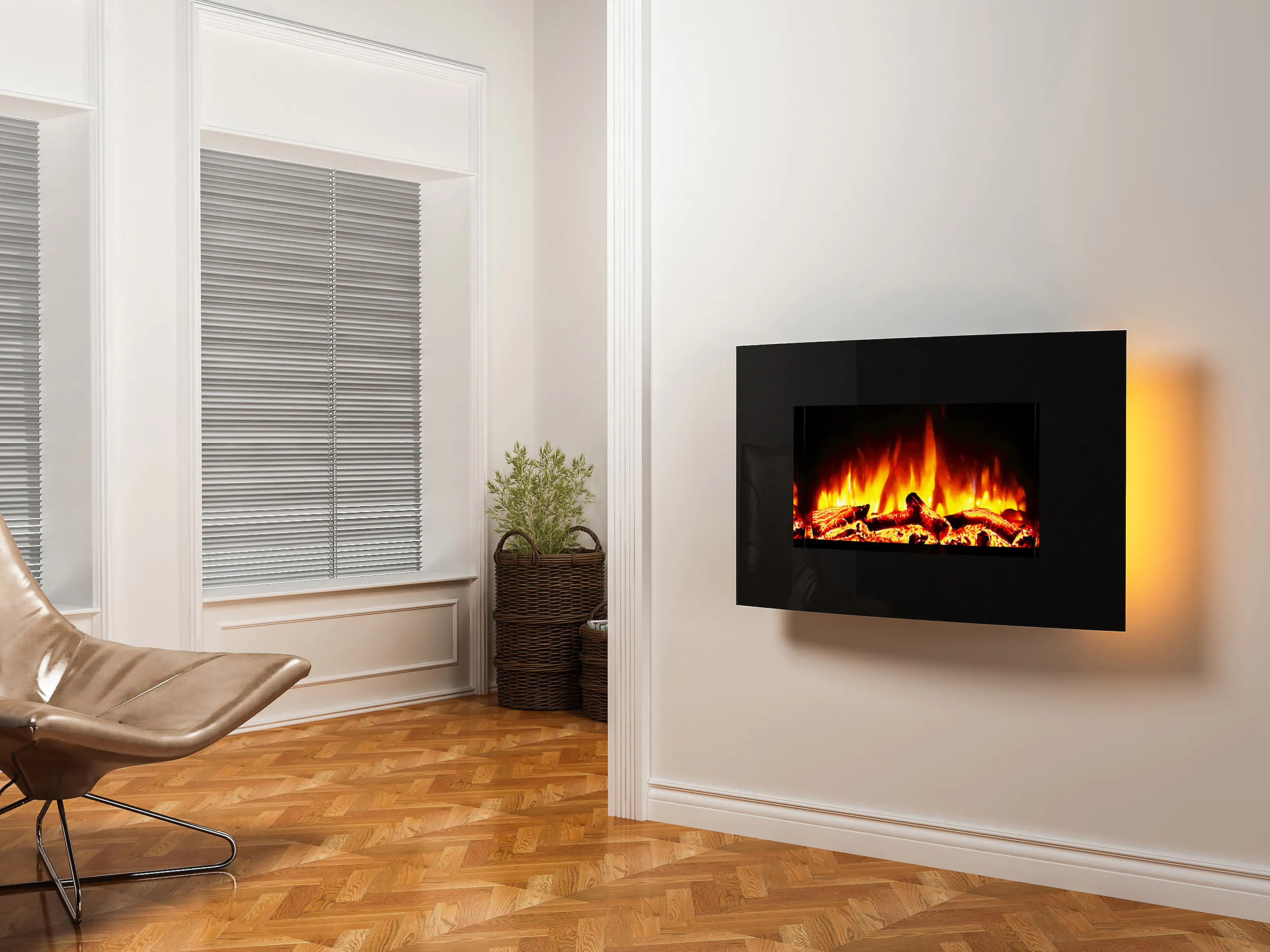 Primaster Elektrokamin schwarz Toronto 2000 Watt 91 x 58 cm