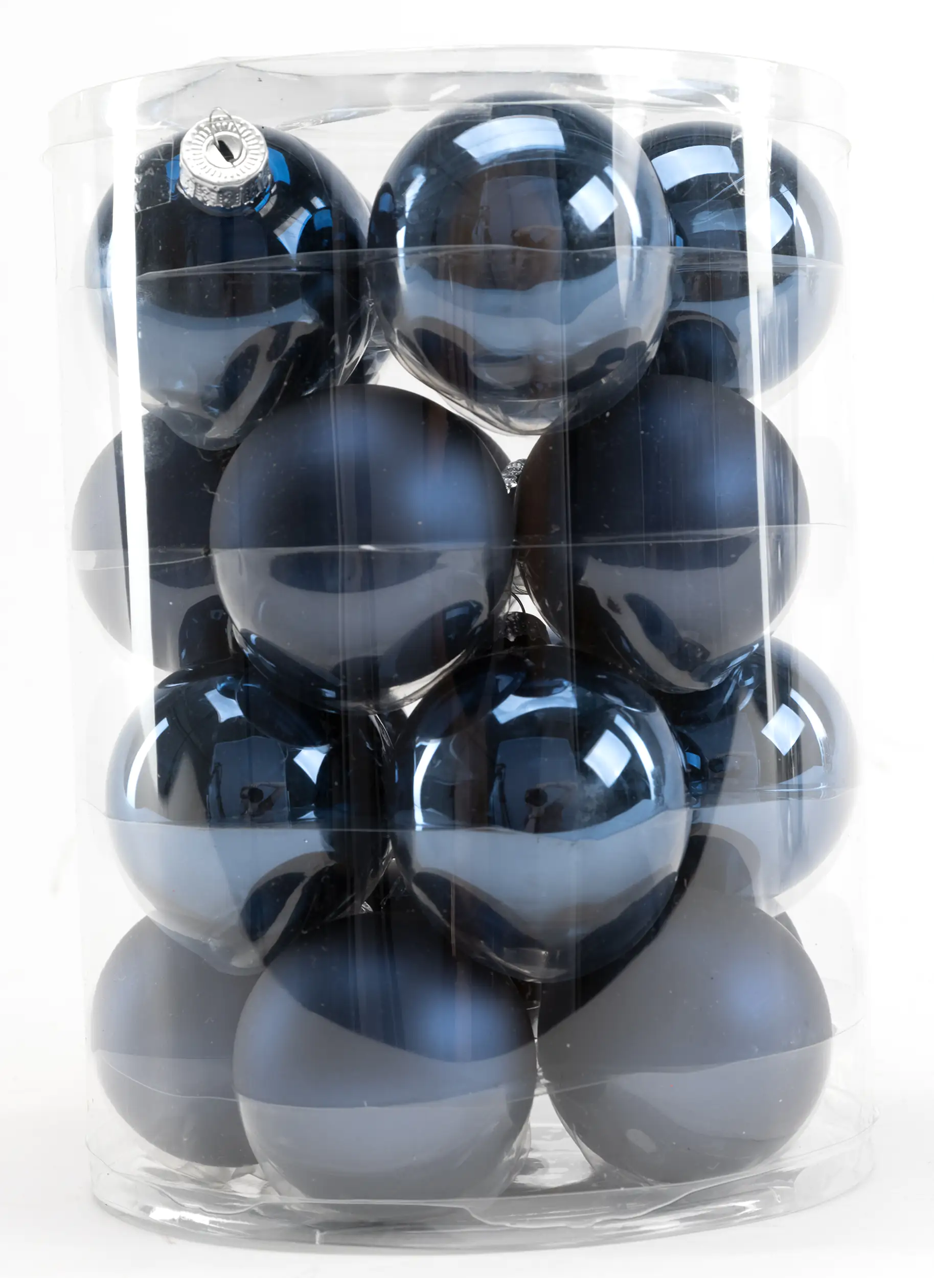 4333692538541 TrendLine Weihnachtskugeln aus Glas Ø 60 mm nachtblau - 20 Stück