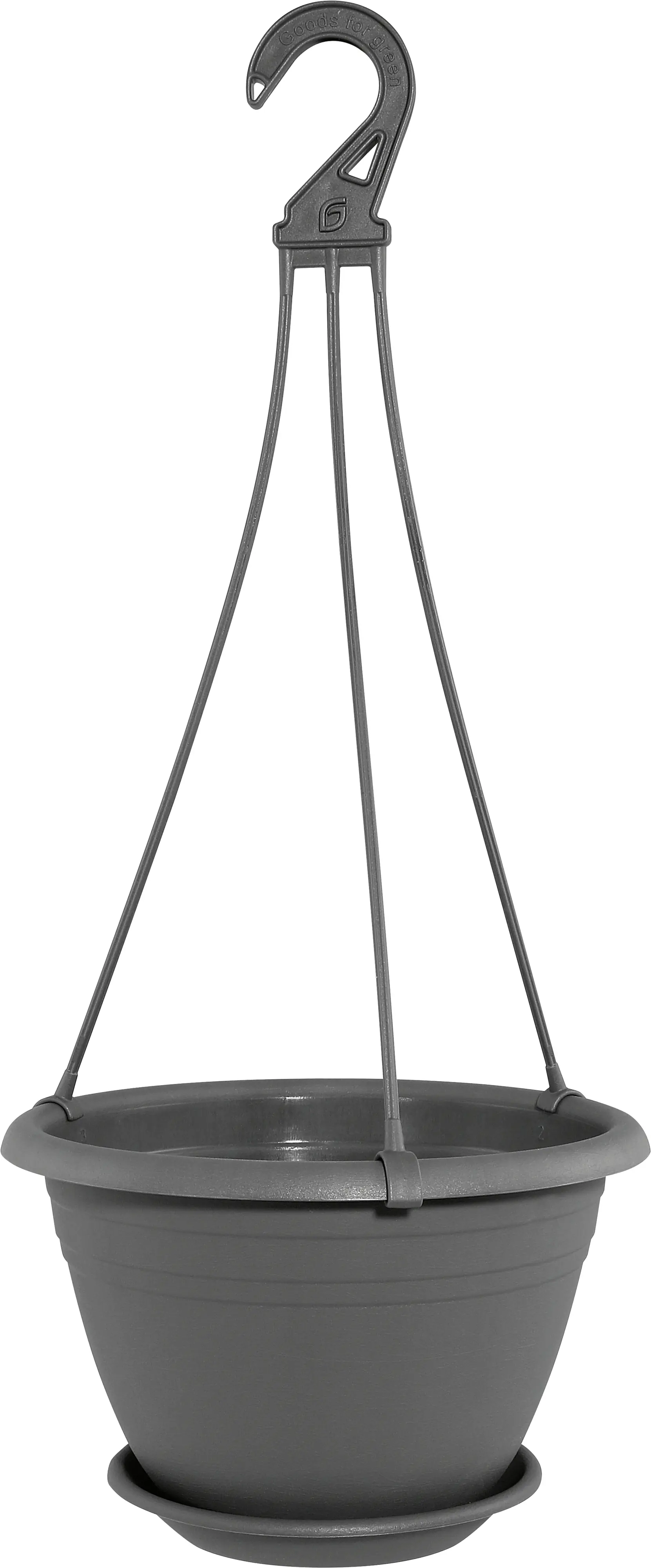 Geli Hängeampel Galicia Ø 25 cm anthrazit mit Untersetzer