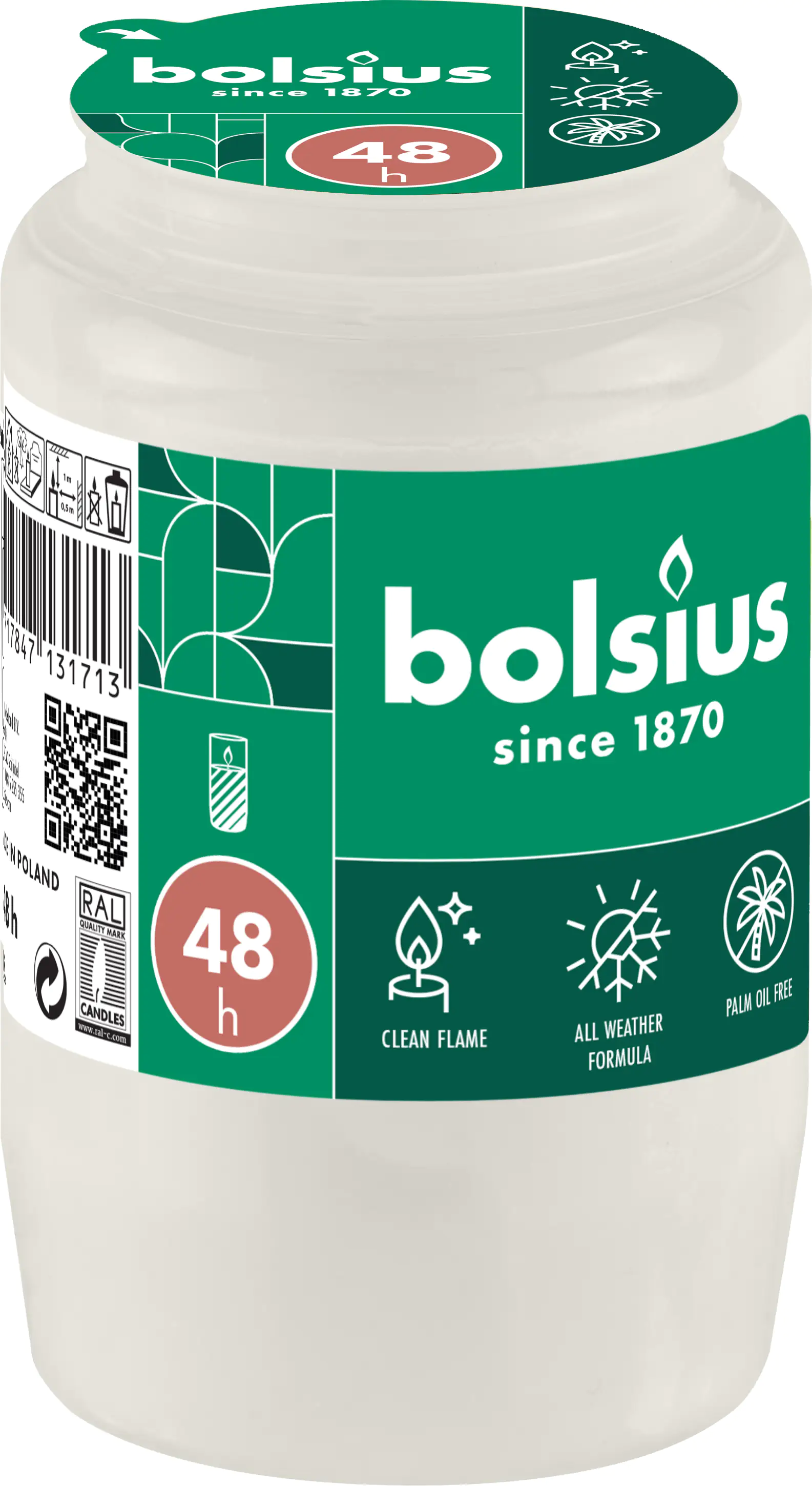 Bolsius Grablicht Nr. 3 weiß