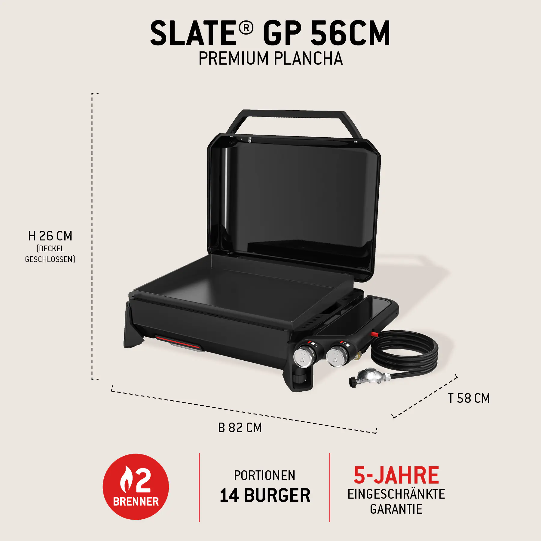 Weber Gasgrill Slate GP 56 cm Premium Plancha