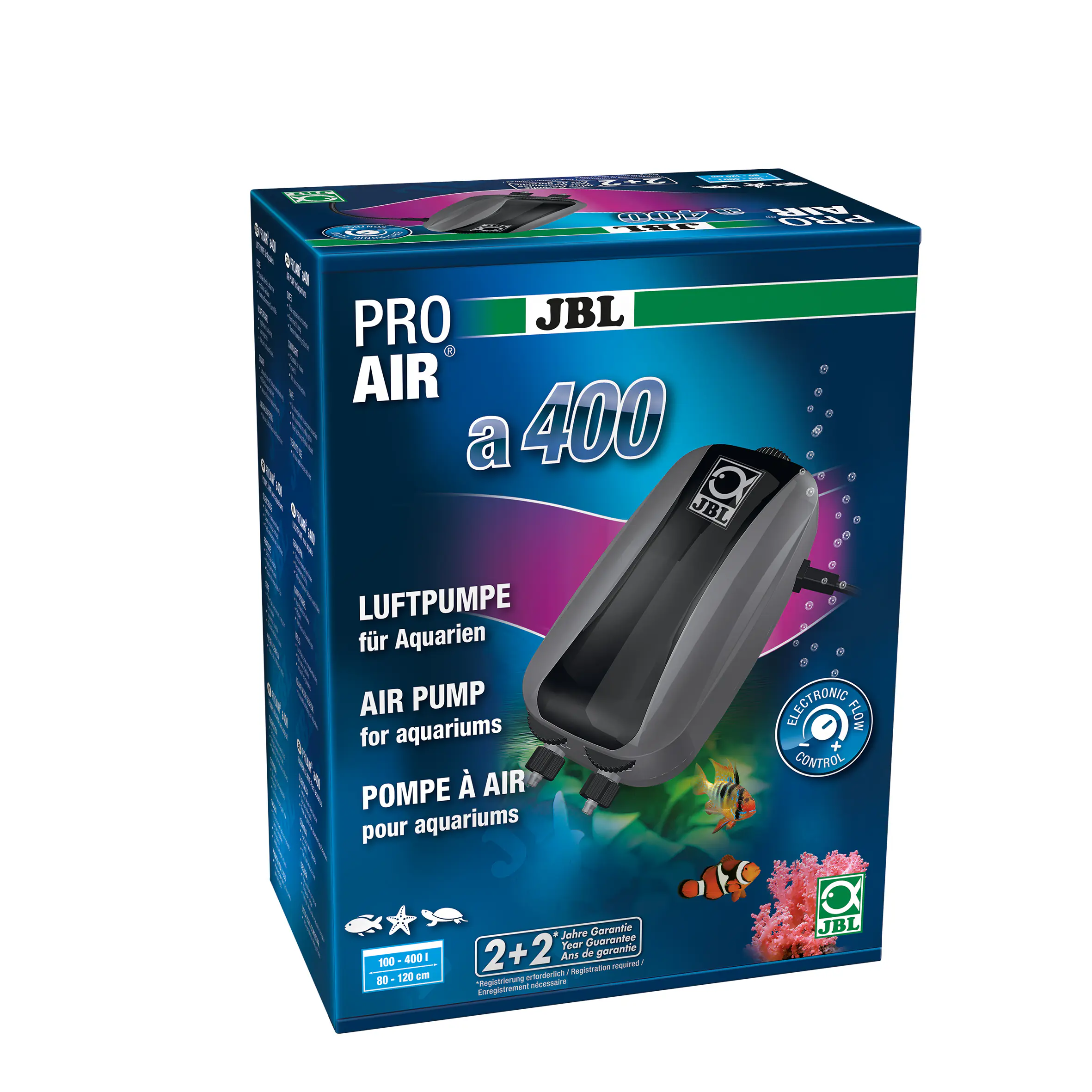 JBL Aquarium Luftpumpe Proair a400 - 400l/h