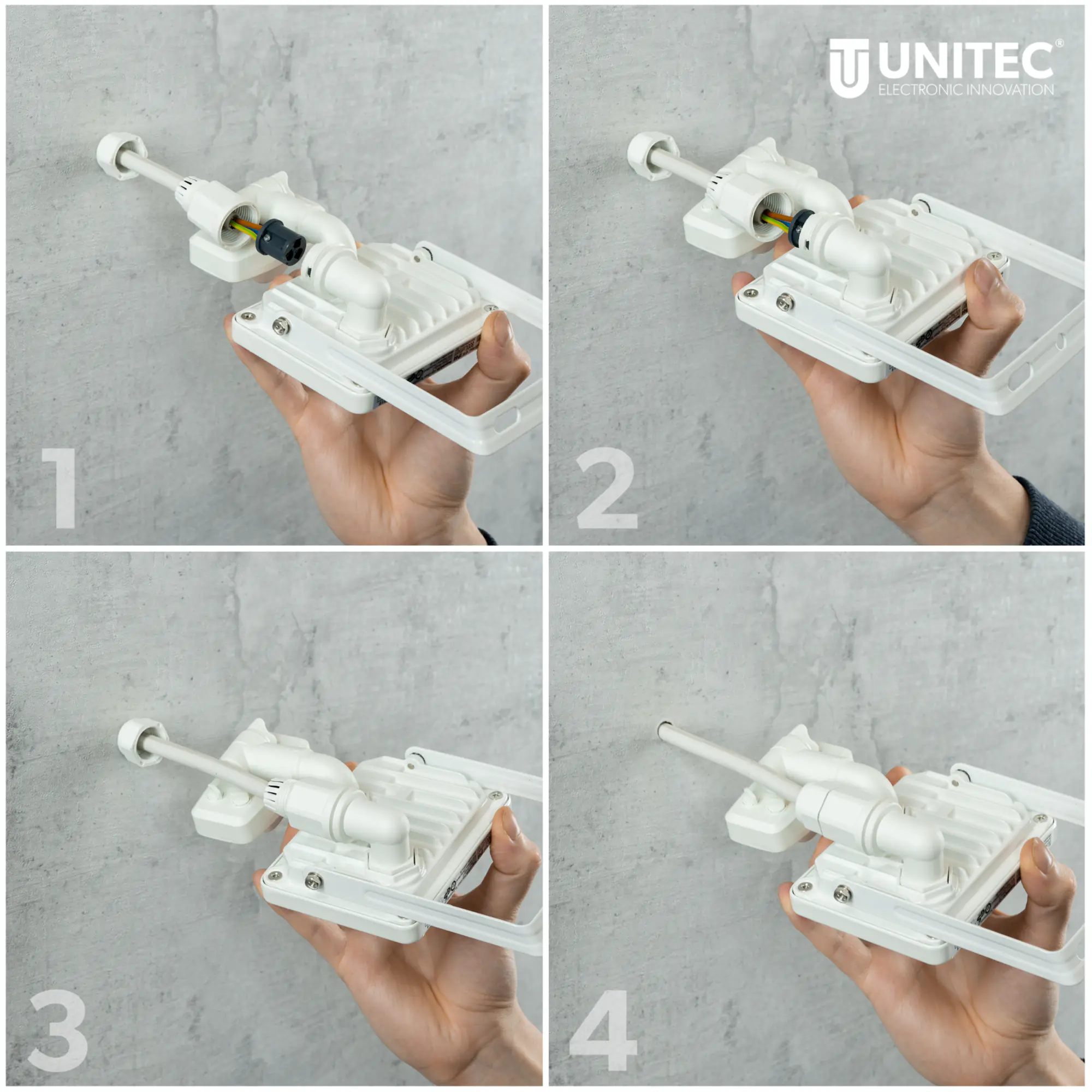 UniTec LED Strahler weiß mit Bewegungsmelder 21 W 2550 lm