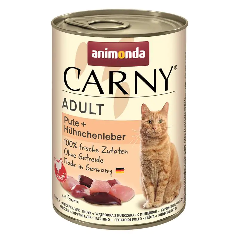 4017721838245 Animonda Carny Adult Pute + Hühnchenleber 400 g