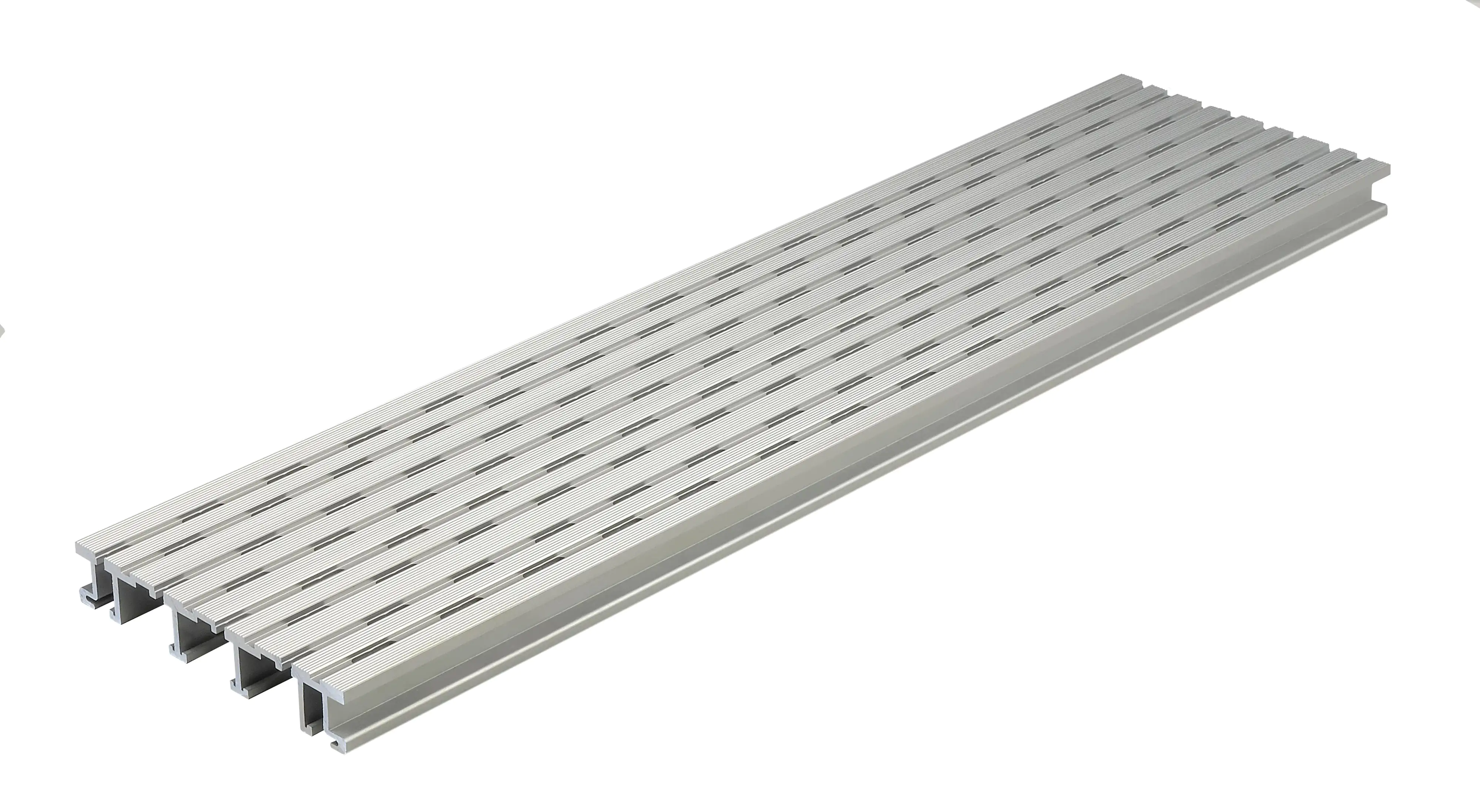 Kovalex Entwässerungsprofil Aluminium 100 x 15 x 2,6 cm silber