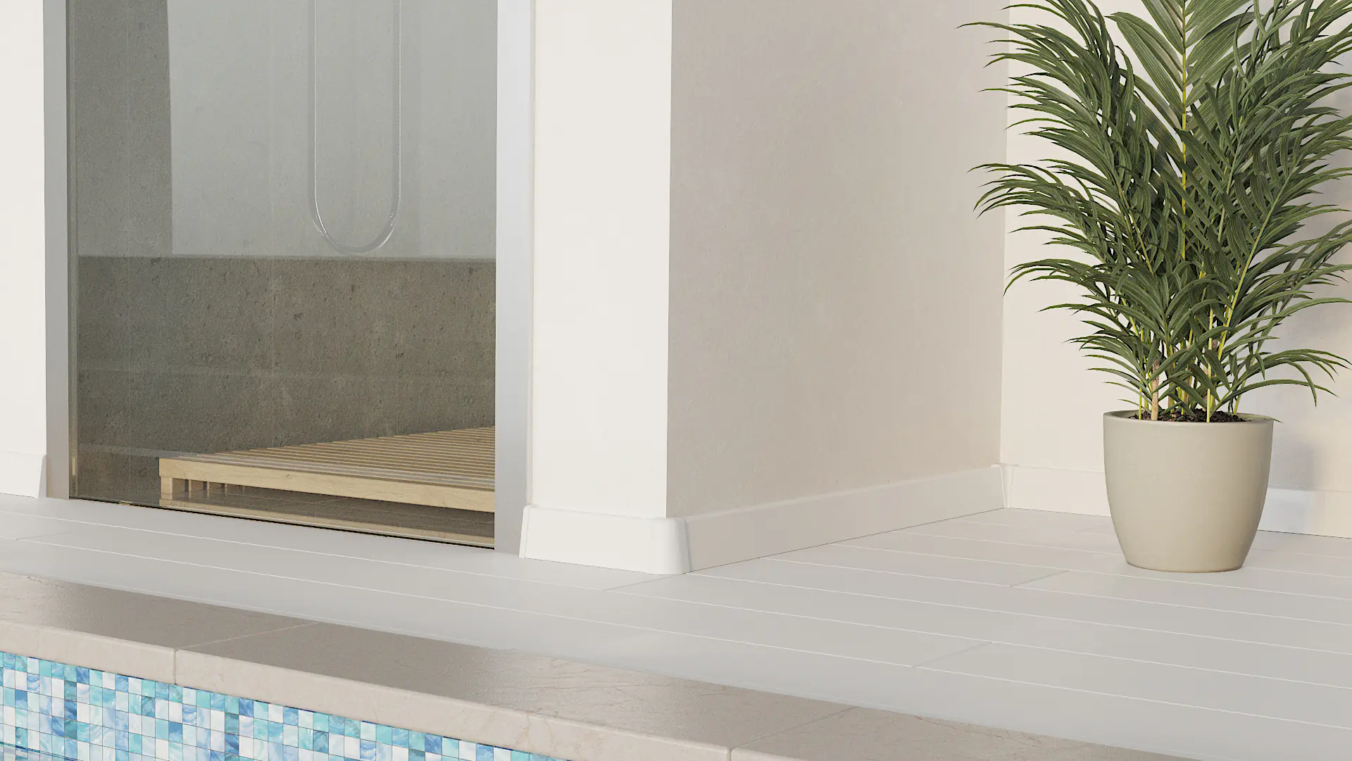 Neuhofer Endstücke für Fußleiste 6 x 1 x 2 cm weiß