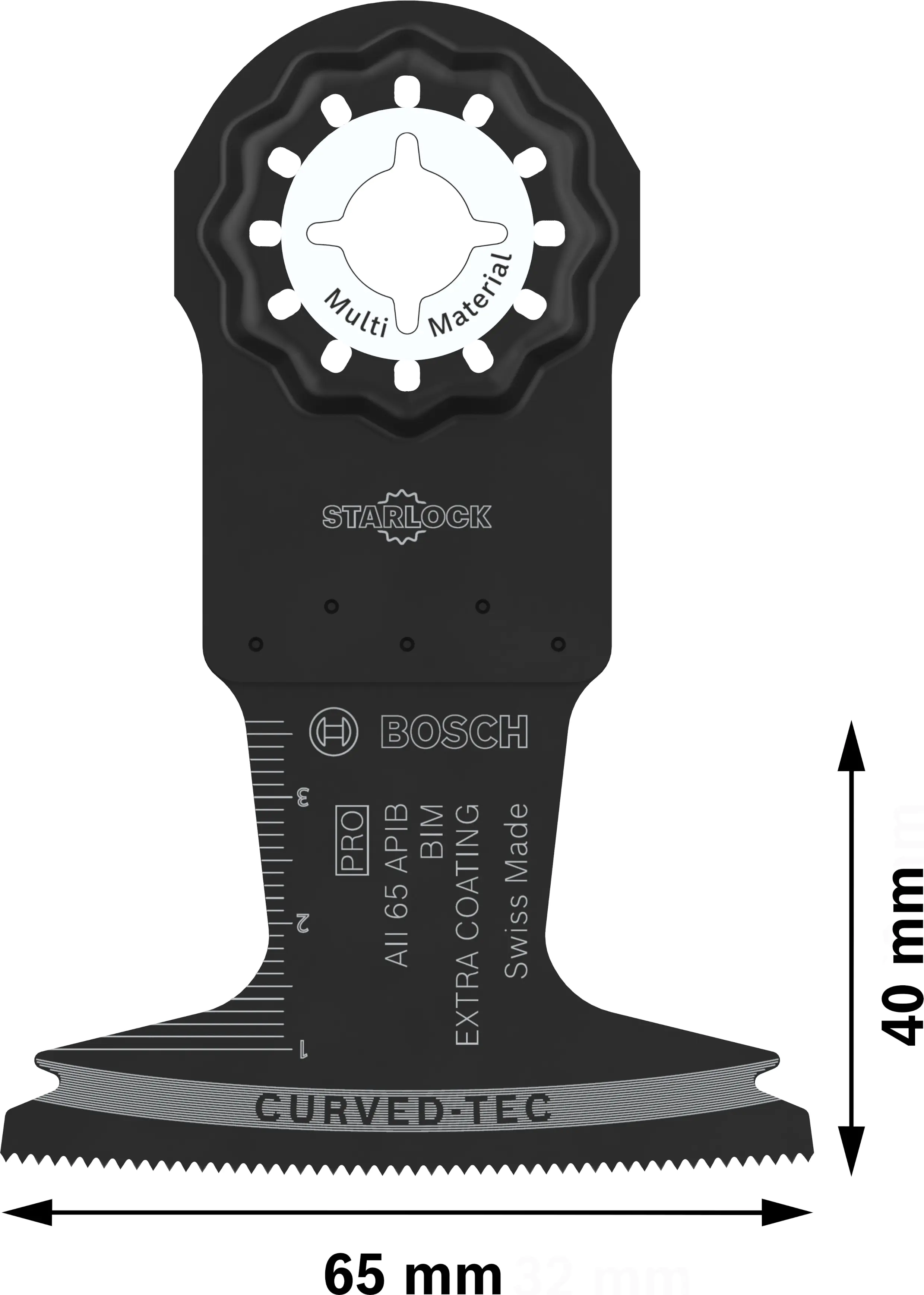 Bosch PRO AII 65 APIB Sägeblatt für Multifunktionswerkzeuge 65 x 40 mm Bosch PRO AII 65 APIB Sägeblatt für Multifunktionswerkzeuge 65 x 40 mm