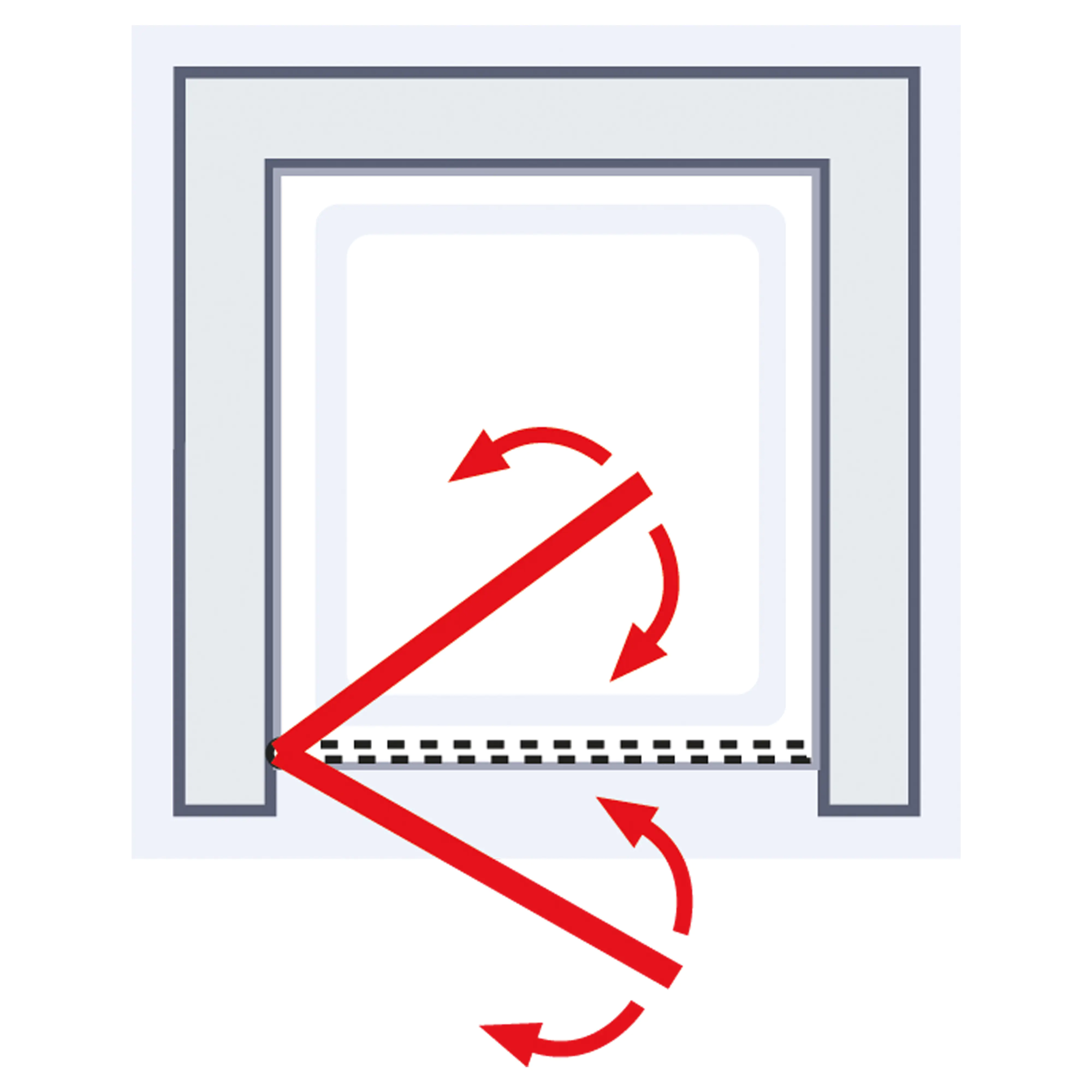 Schulte Nische Drehtür pendelbar 80 x 200 cm Toura