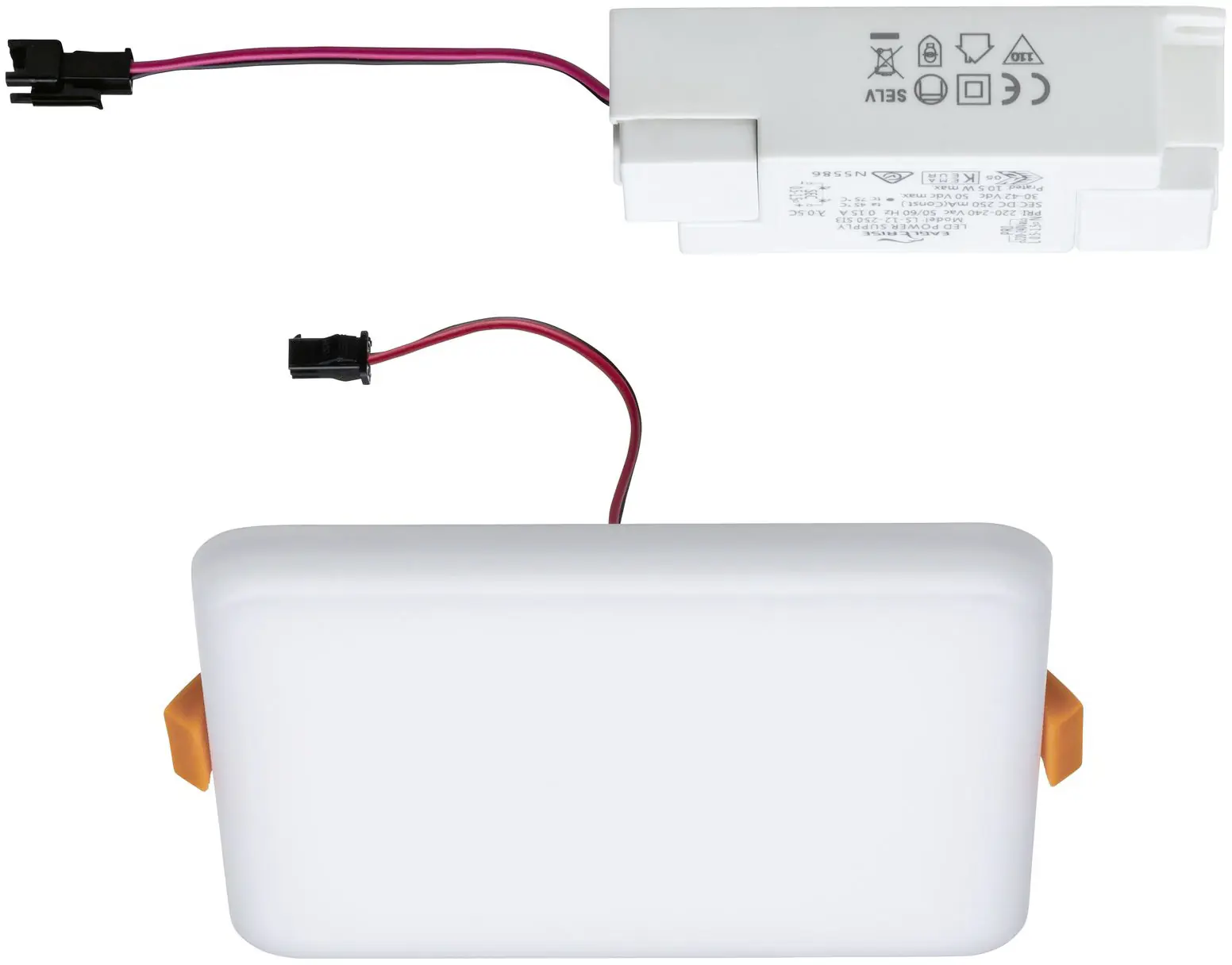 Paulmann Einbauleuchte LED Veluna Varifit eckig 12,5 cm 8,5 W satin