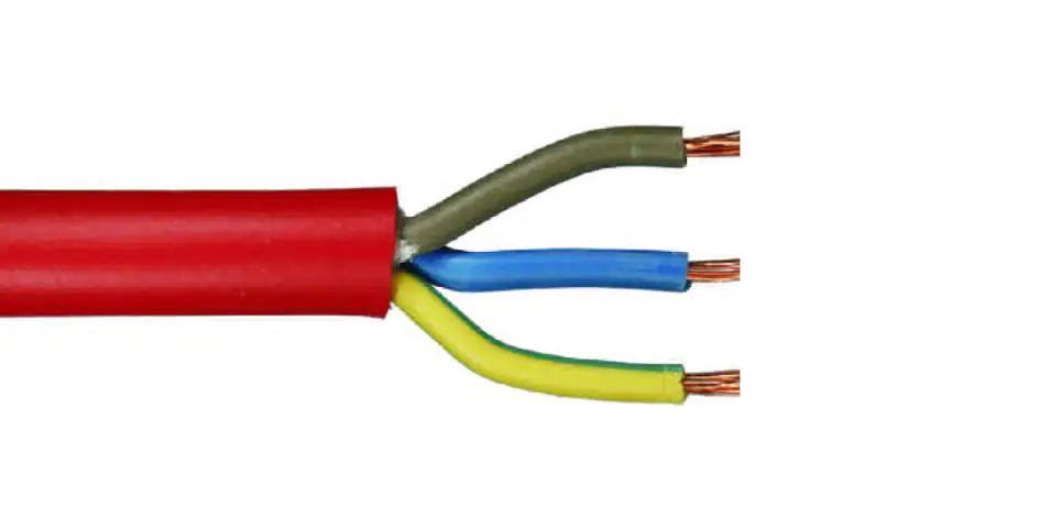 Gummileitung H07RN-F 3 x 1,5 - 1 Meter, rot