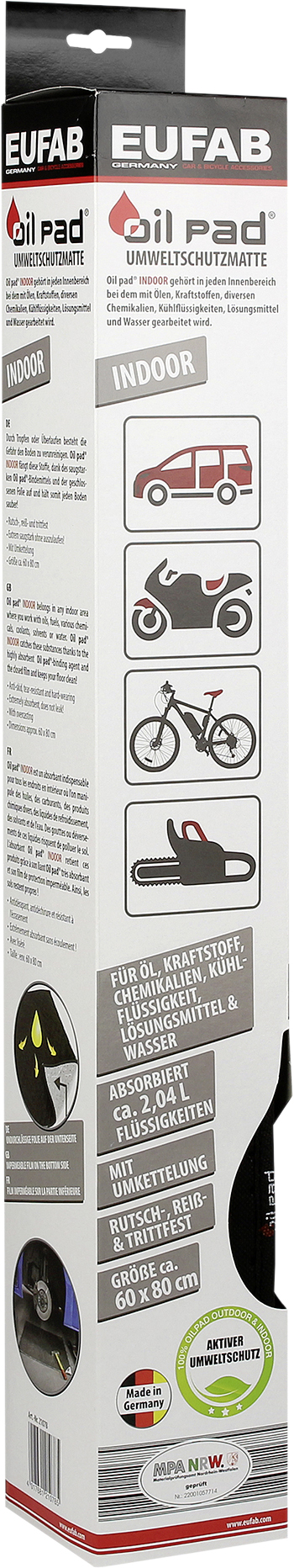 EUFAB OilPad-Umweltschutzmatte indoor mit Saum 60x80cm EUFAB OilPad-Umweltschutzmatte indoor mit Saum 60x80cm