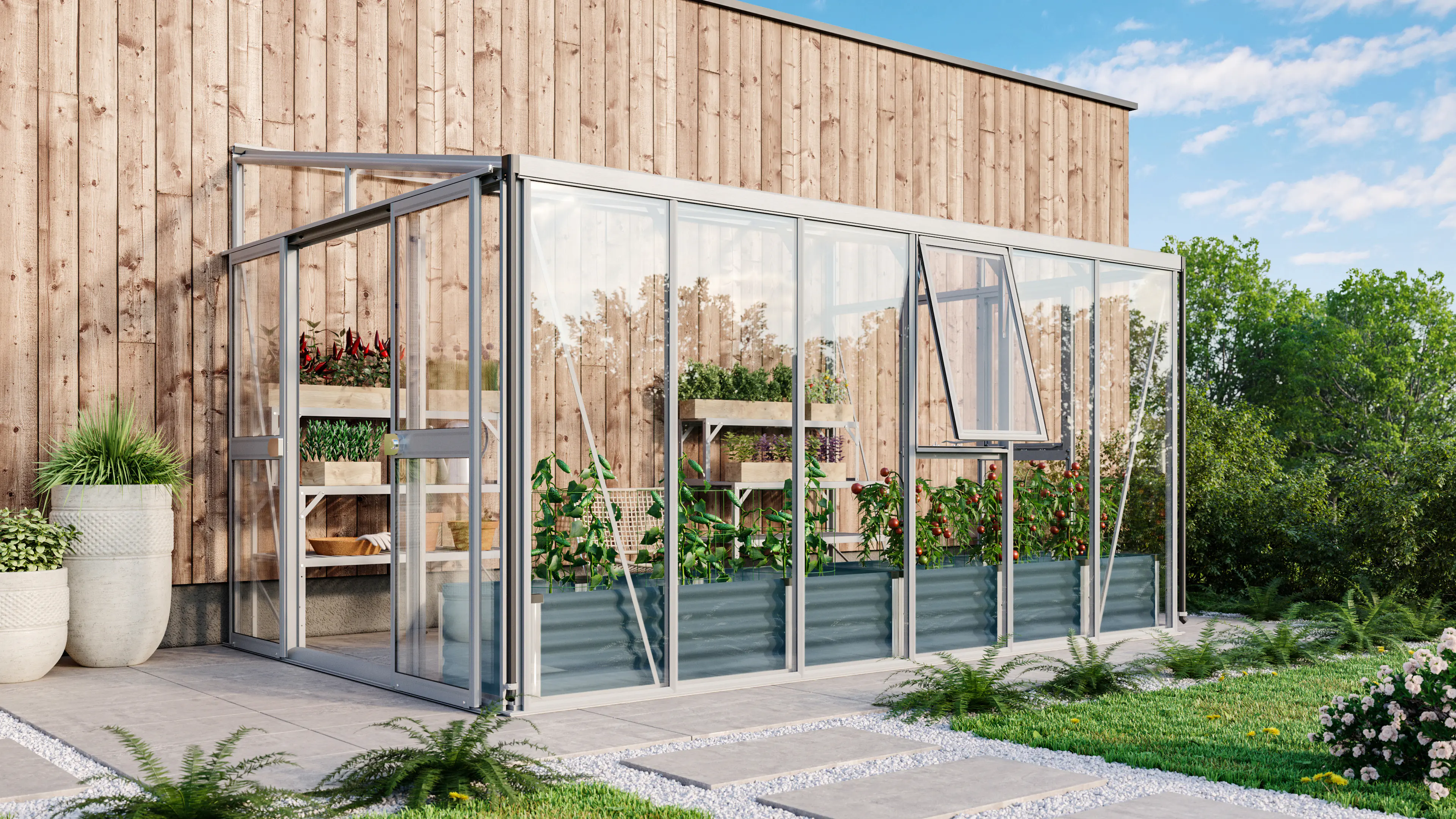 Vitavia Anlehngewächshaus Helena 10200 268 x 407 cm 3 mm Sicherheitsglas