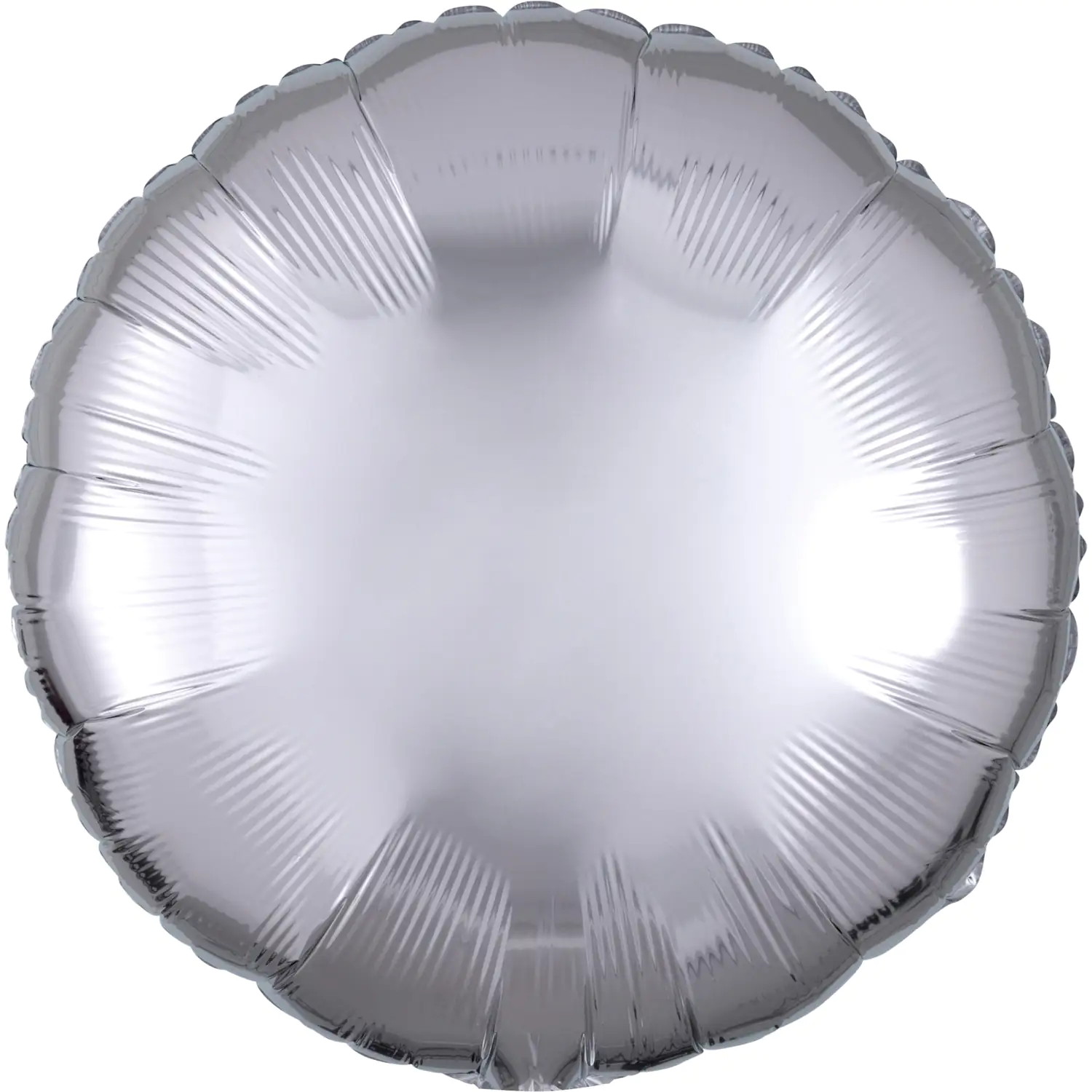Folienballon Metallic silber rund 43 cm Folienballon Metallic silber rund 43 cm