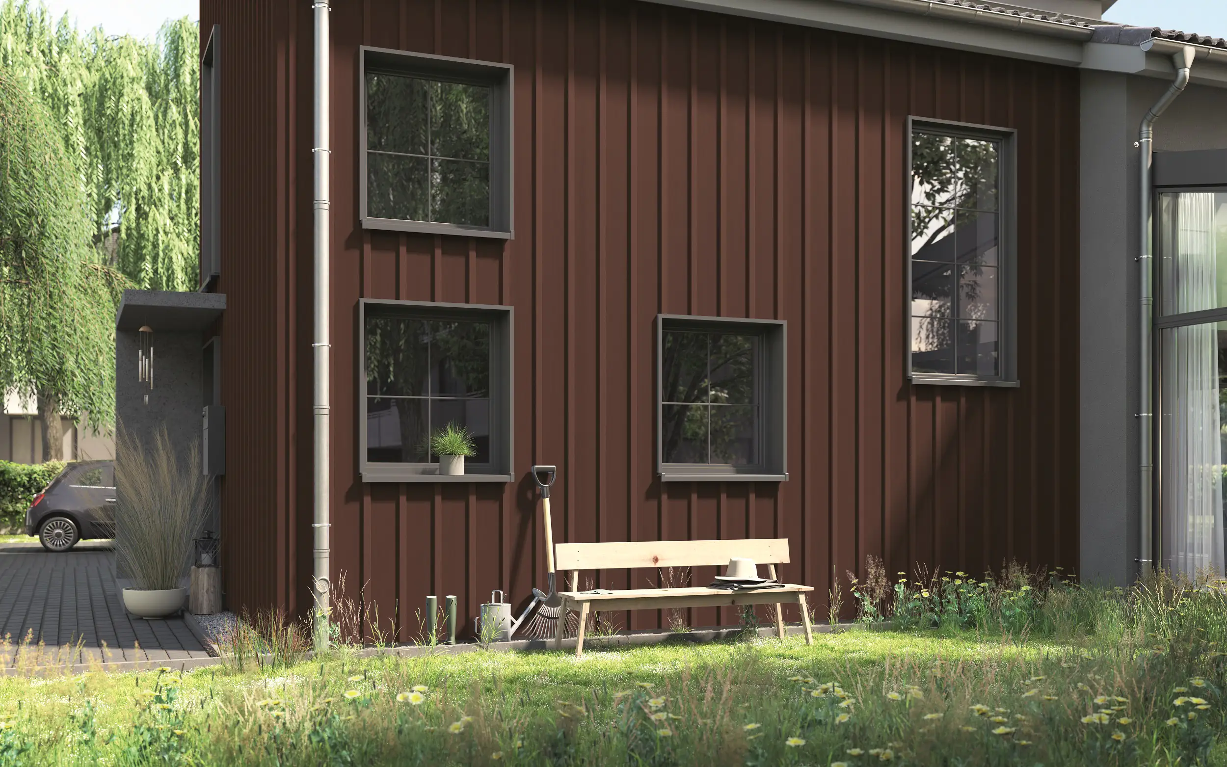 Alpina Wetterschutzfarbe deckend 0,75 L nussbraun